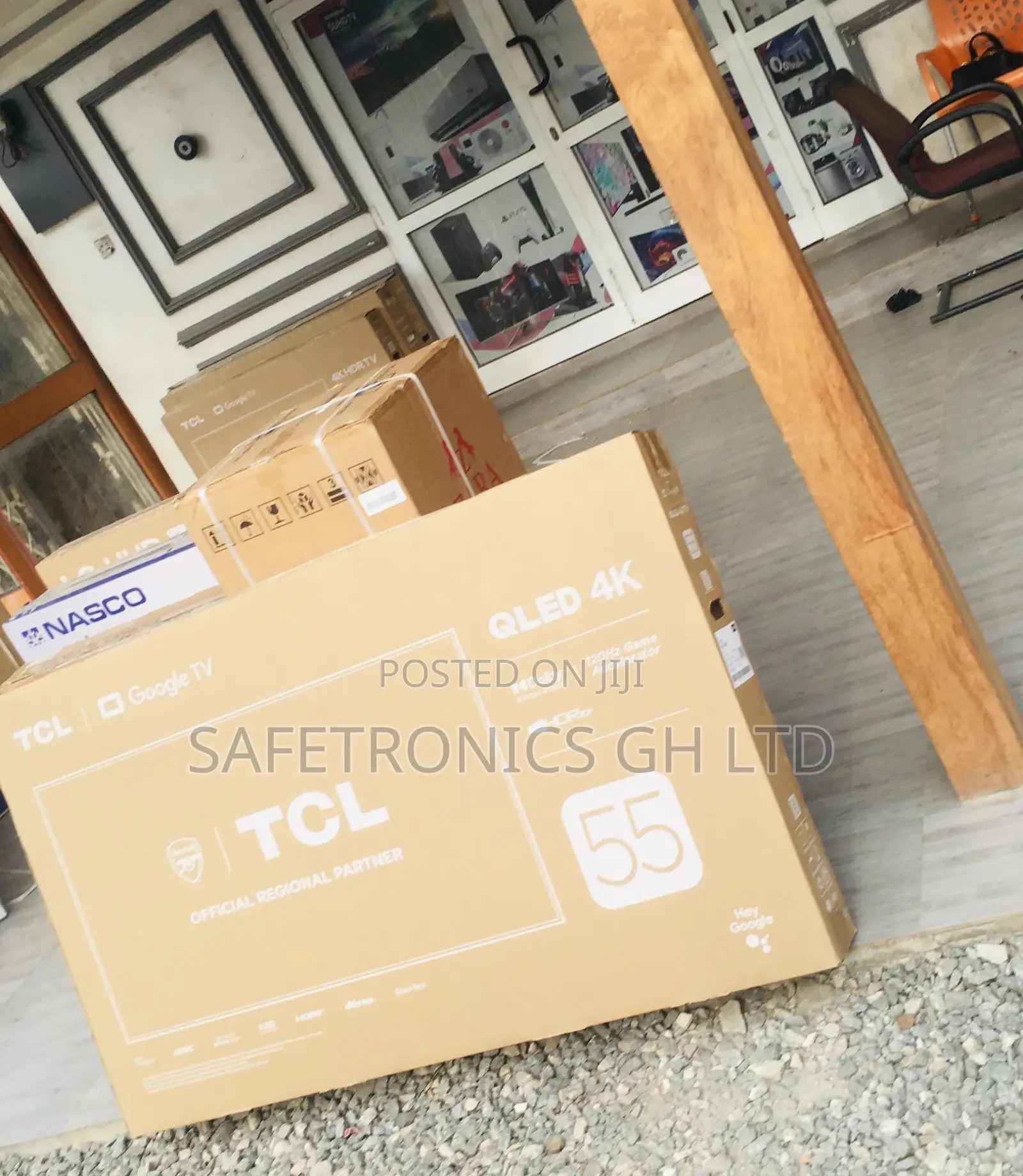 Glossy 55 Inches TCL Black HDR Qled Electric Smart C635