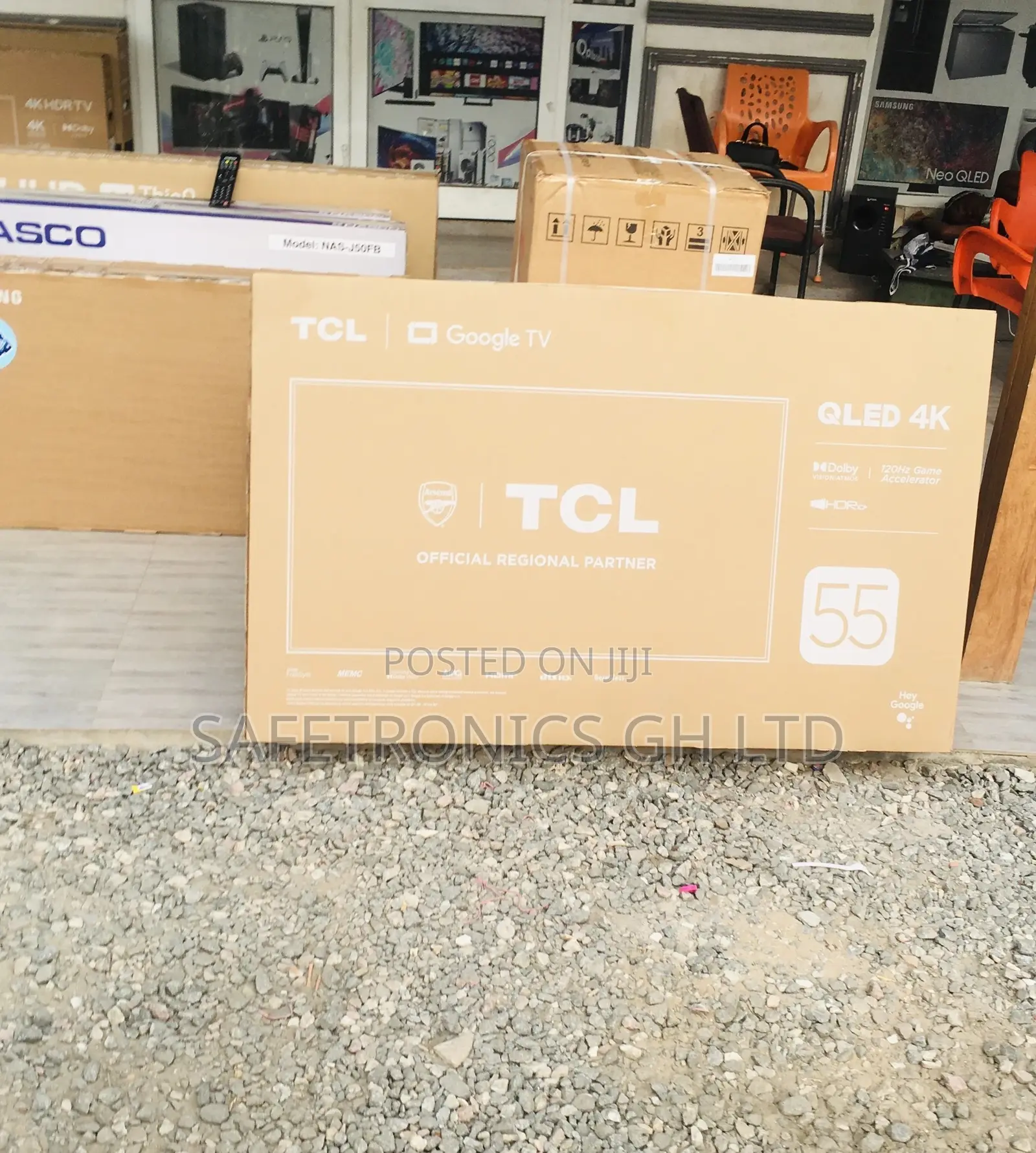 QLED Black TCL 55 Inches Glossy Smart Electric C635 Tv