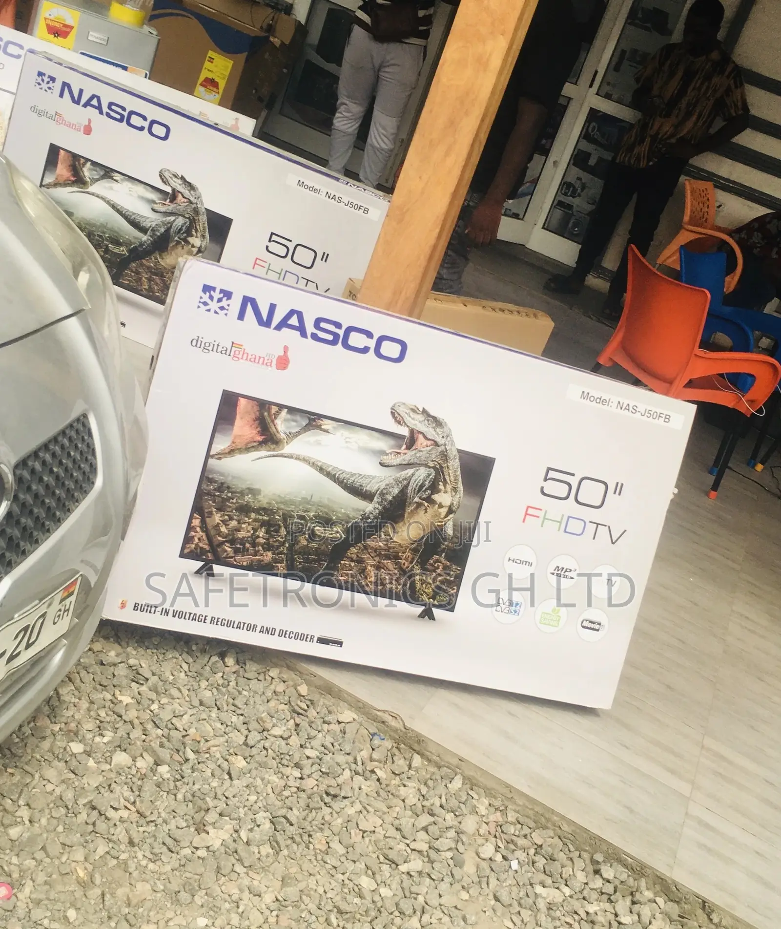 Glossy Led Nasco Full FD Black Electric 50 Inches Nasco Tv