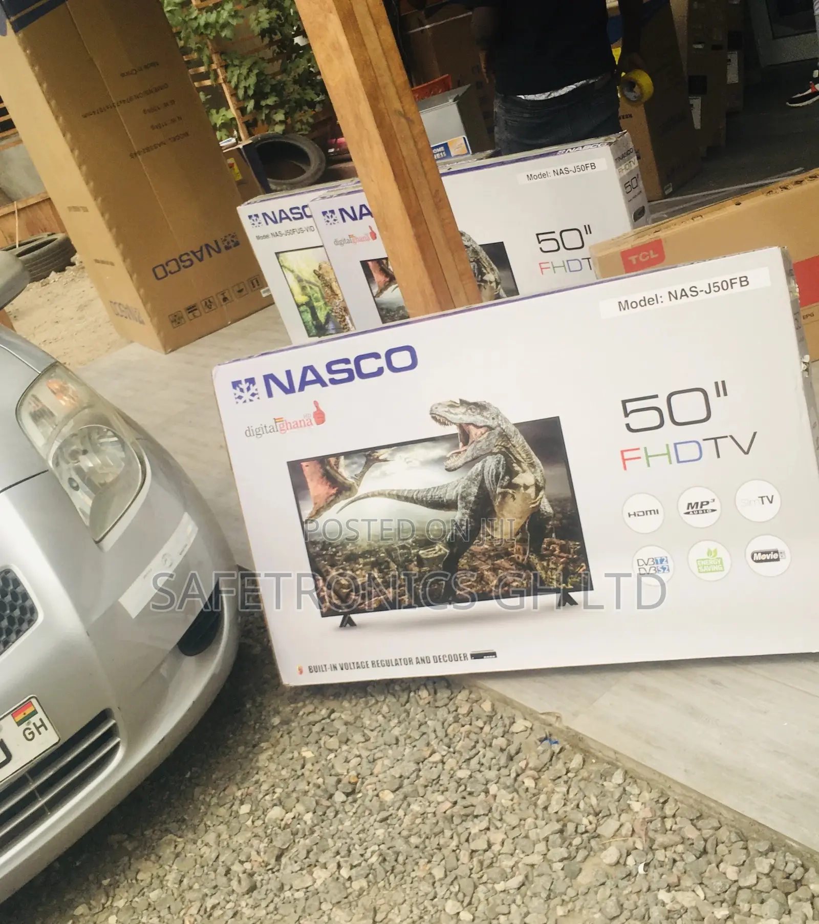 LED Black Nasco 50 Inches Electric Glossy Digital Full HD