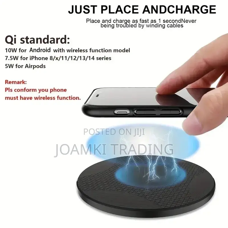 60-100w Wireless Fast Charger Pad 4 iPhones /Android Phones