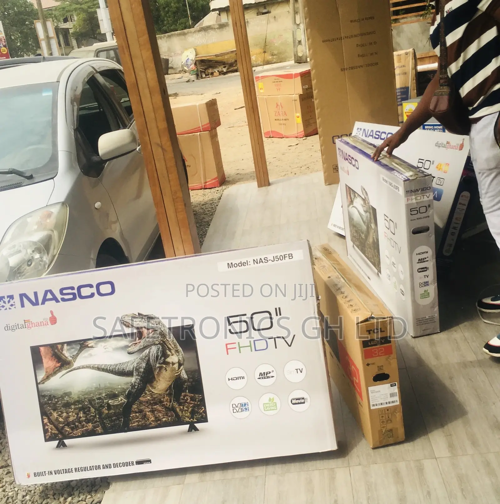 LED 50 Inches Digital Nasco Black Full Hd Electric Glossy Tv
