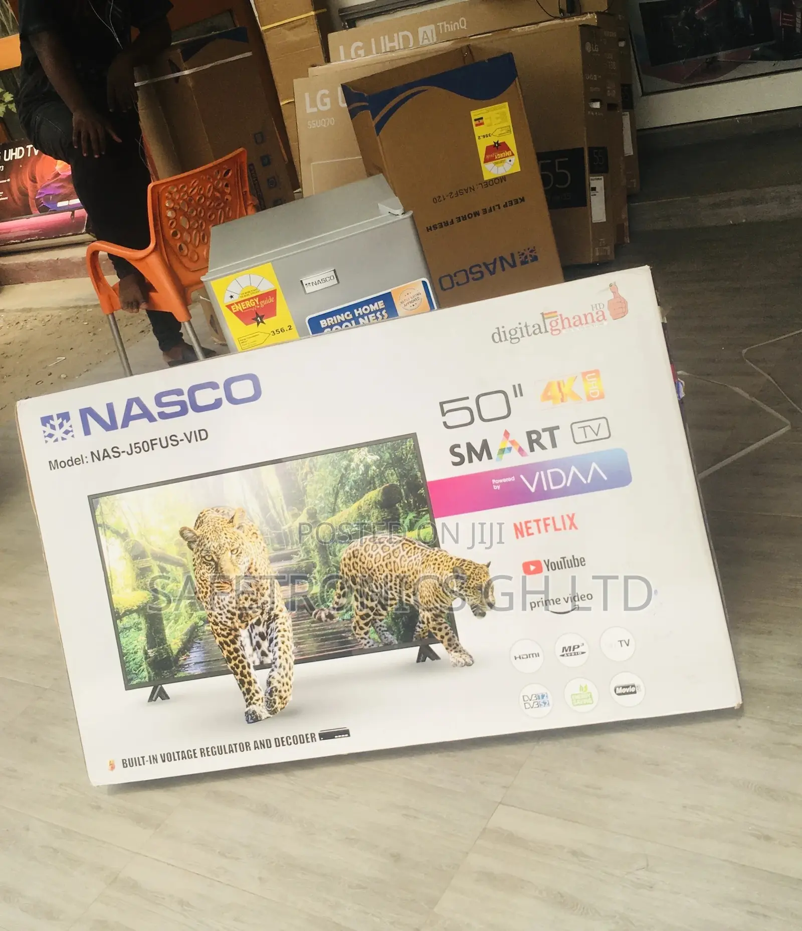  LED Smart Black Electric 50 Inches Glossy Nasco Tv