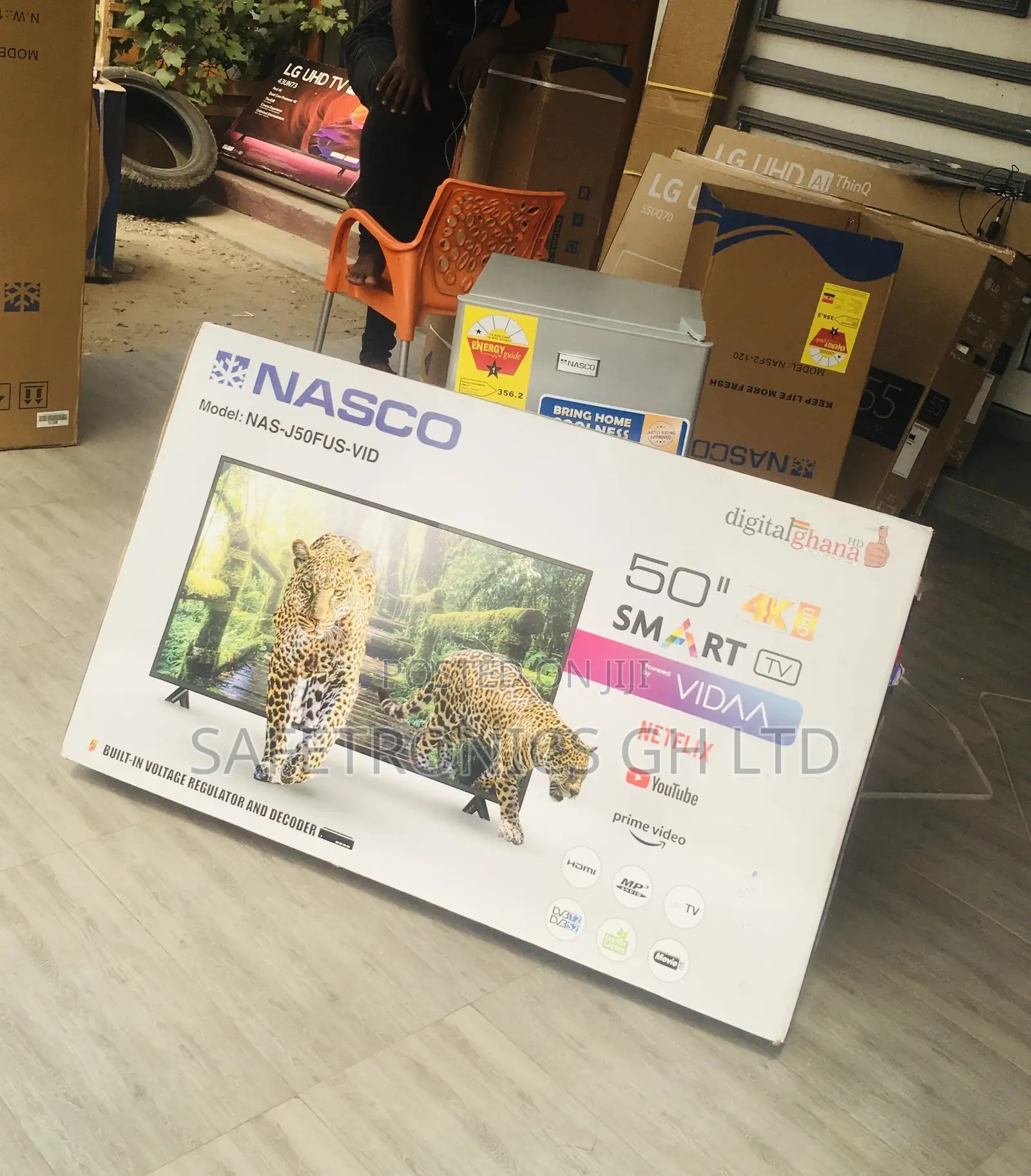 50 Inches Black Nasco Glossy LED Electric Smart Tv