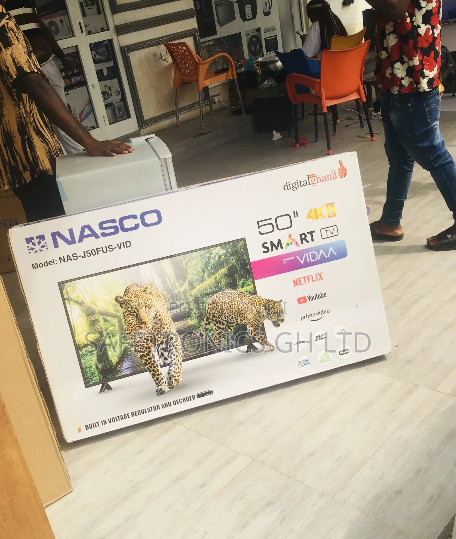 Electric Nasco 50 Inches Glossy LED Black Smart Tv 