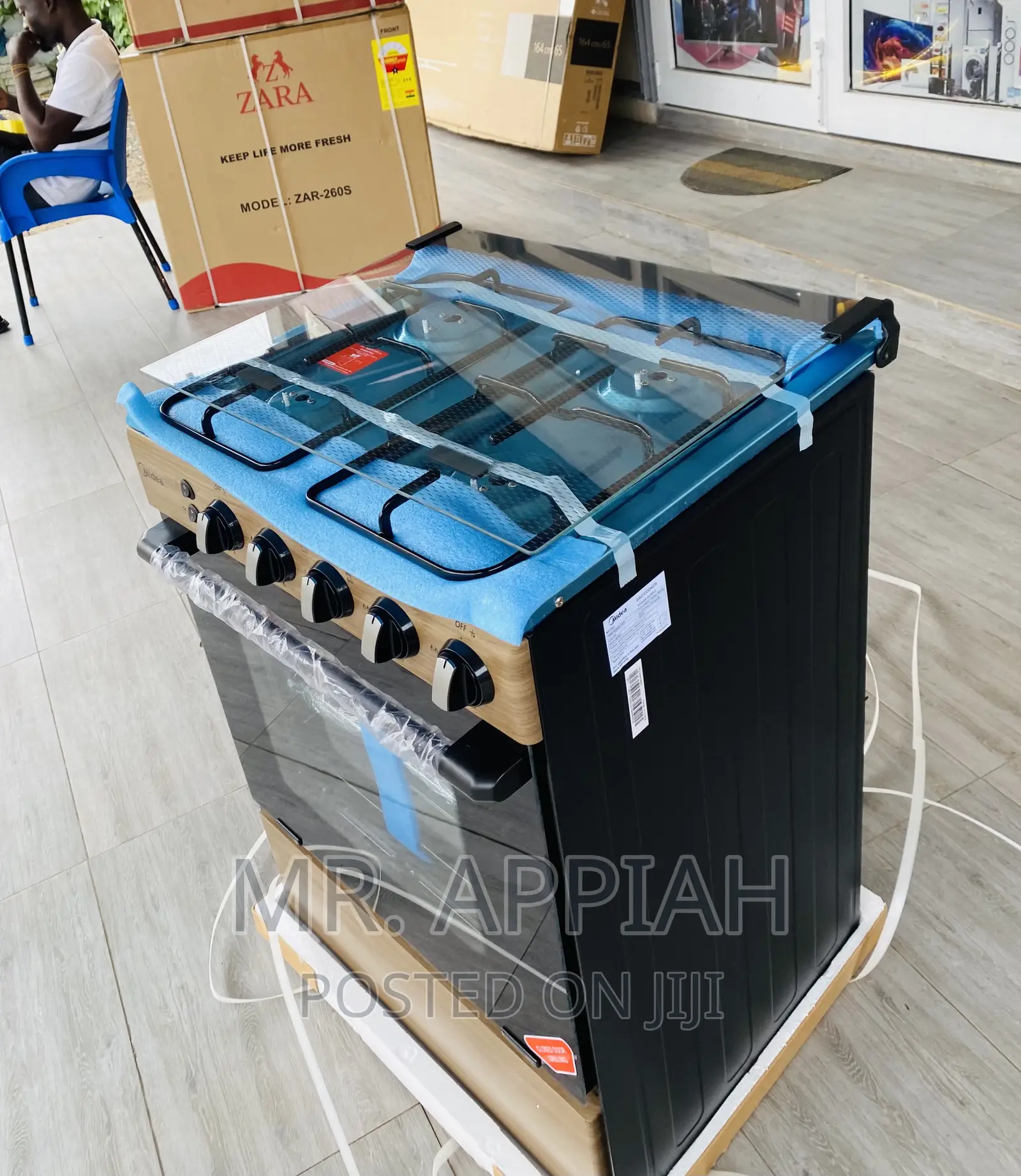 Get Quality Midea 60x60 4 Gas Burner(BMG6060-WD)With Oven.