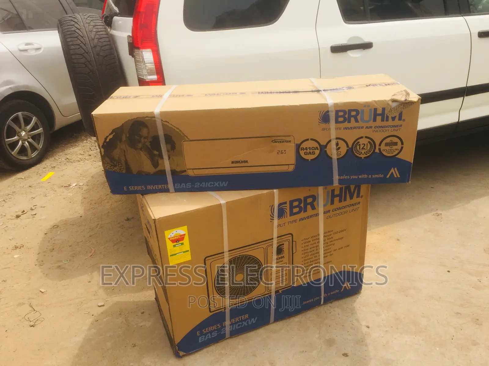 Sleek White Air Conditioner 2.5hp Bruhm