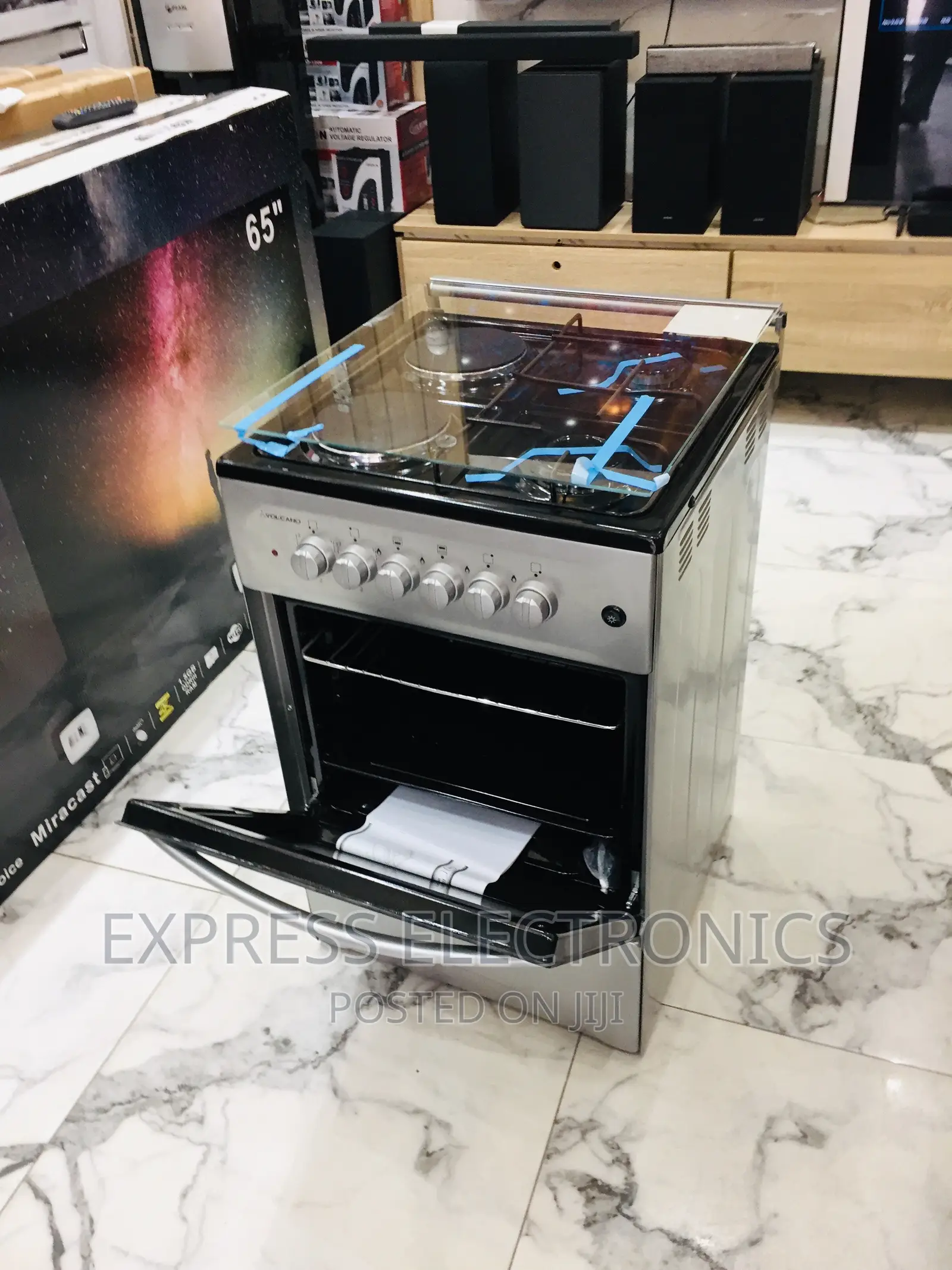 Volcano Gas Electric Cooker Oven Grill 2-2 50/50 Grey