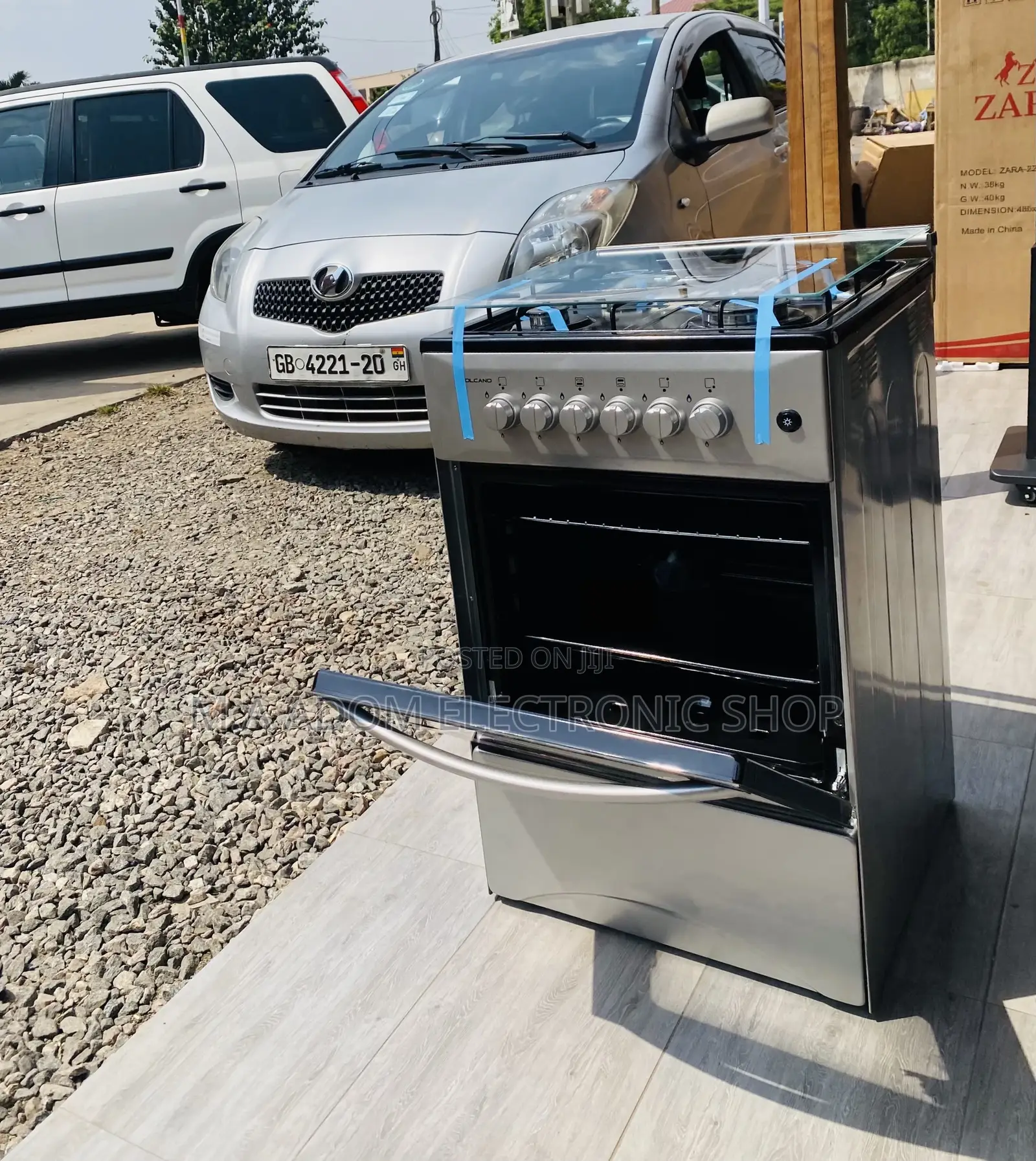 Anti-Rust Volcano 50x50 4 Gas Burner With Oven(Gray).