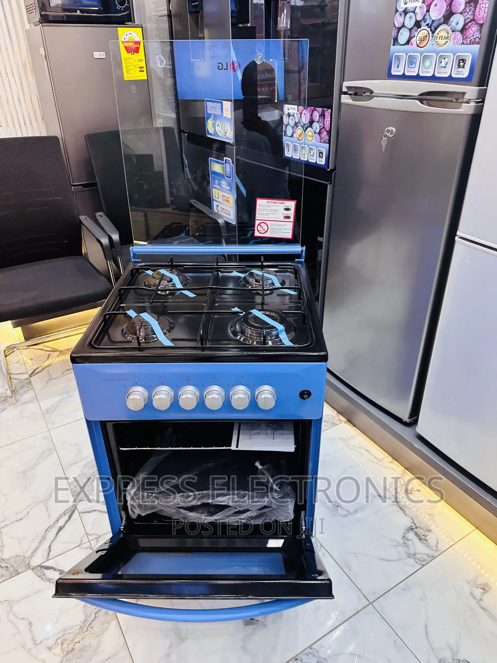 Extra Modern Design Volcano 4burner Oven 50/50