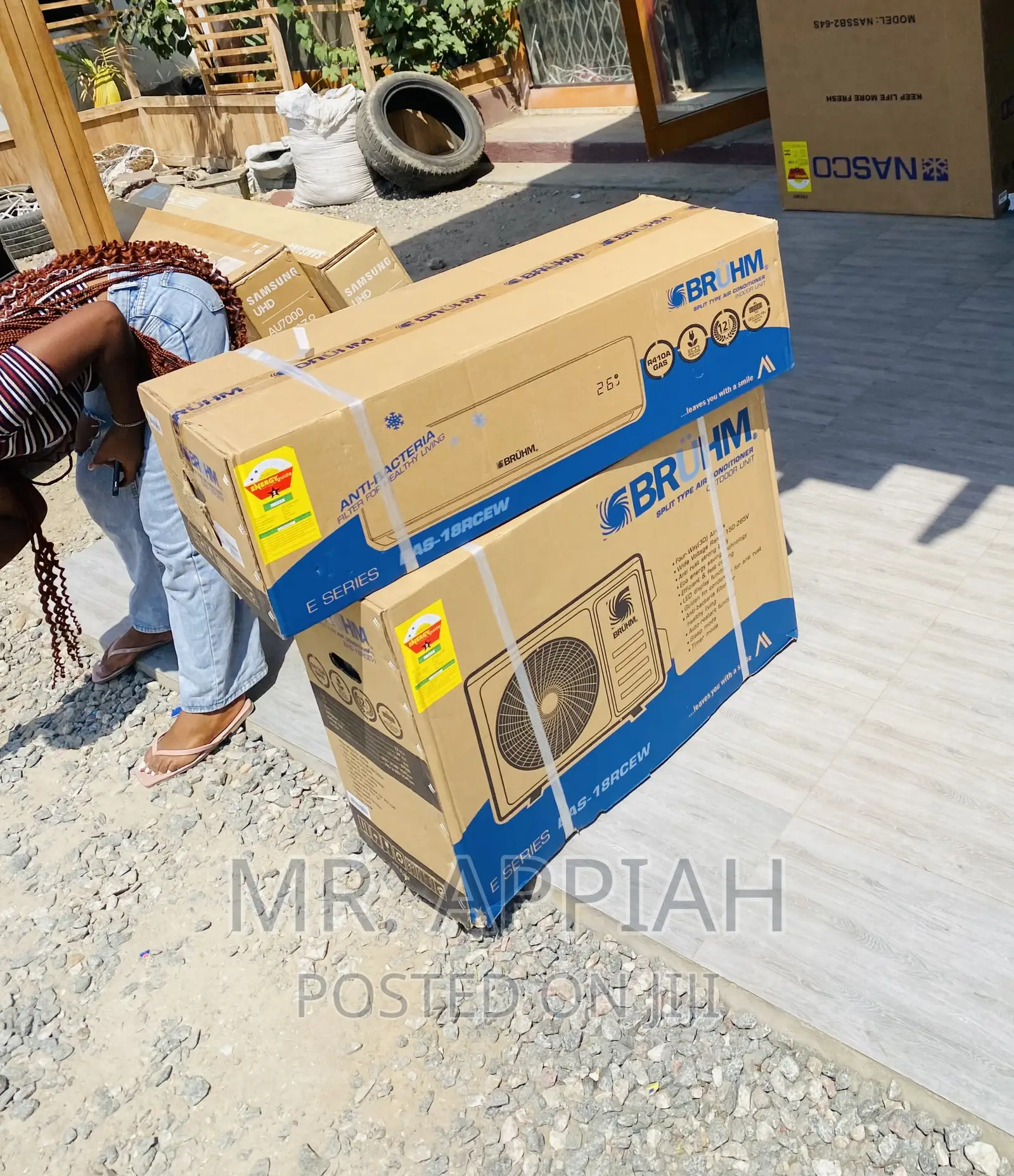 Sealed in Box Bruhm 2.5hp Split Type Air Conditioner(R410).