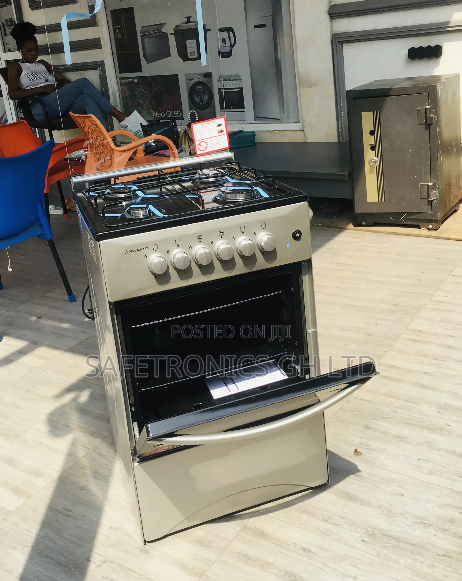 Oven With Grill Gray Volcano 2 Gas 2 Electric 50x50 Cooker
