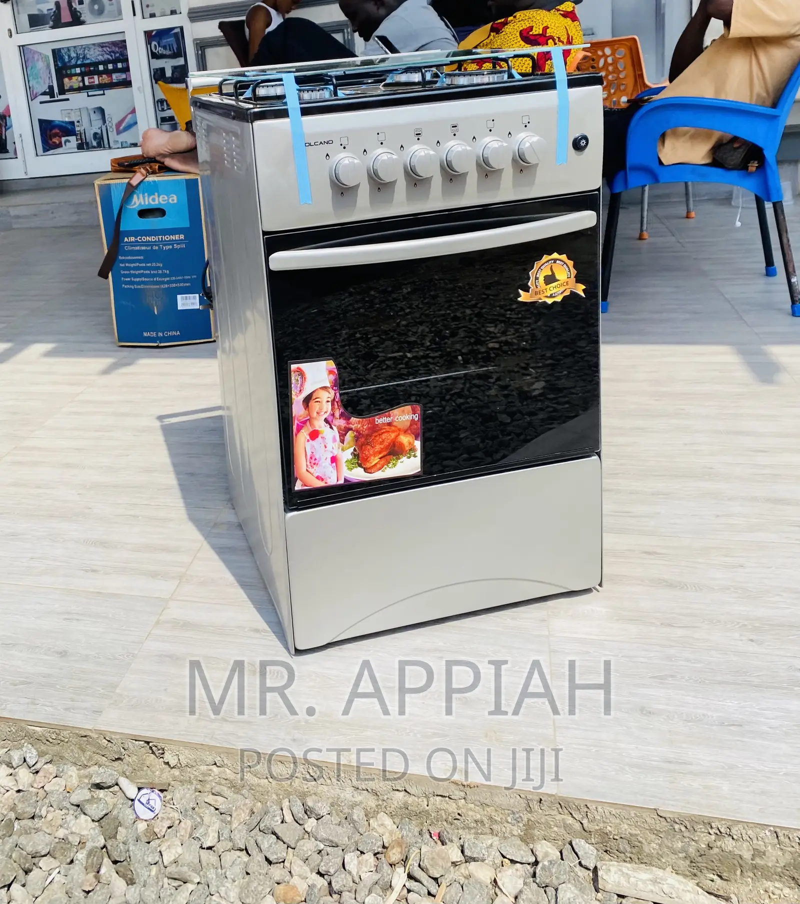 Get Quality Volcano 50x50 4gas Burner With Oven + Glass Lid