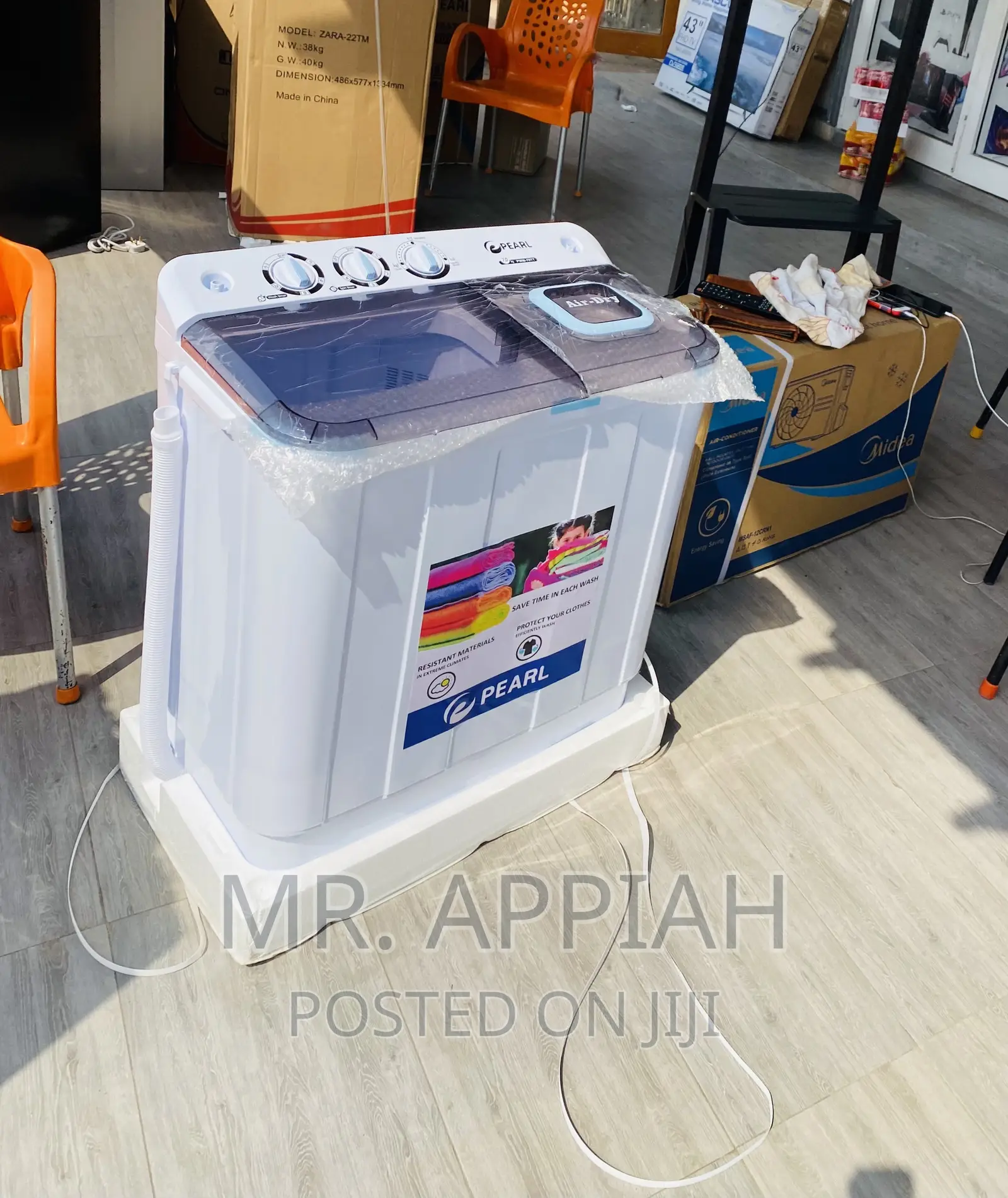 High Quality Pearl 7kg Twin Tap Electric Washing Machine.