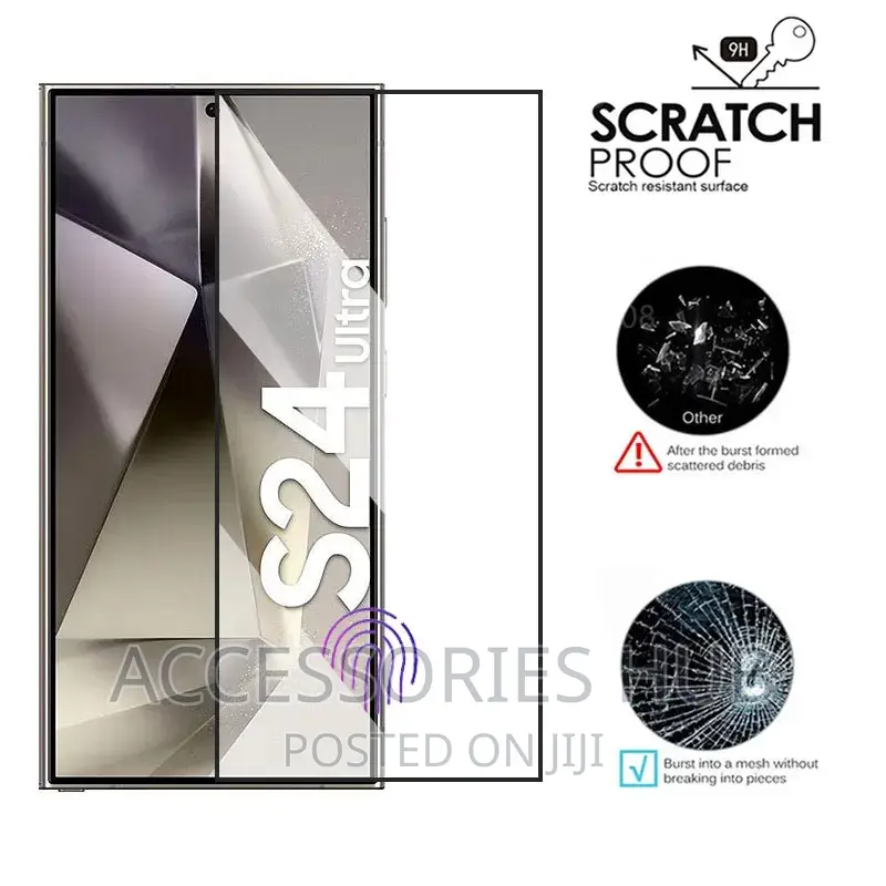 Full Glue Tempered Glass Screen for S24, S24+ and S24 Ultra