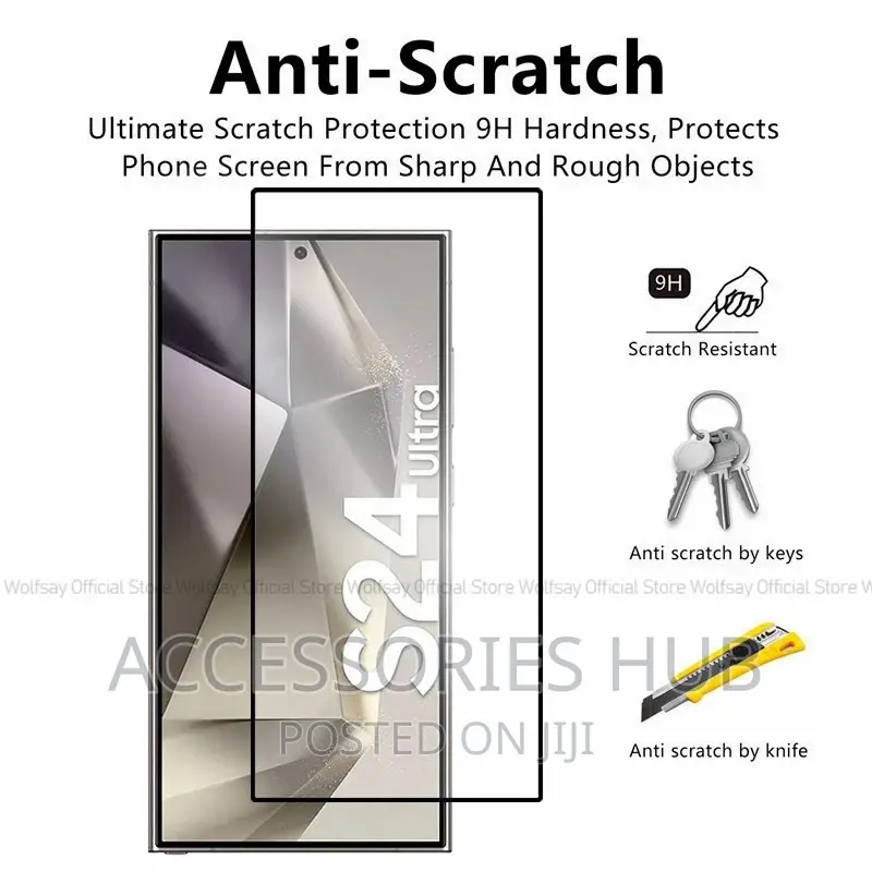 Full Glue Tempered Glass Screen for S24, S24+ and S24 Ultra