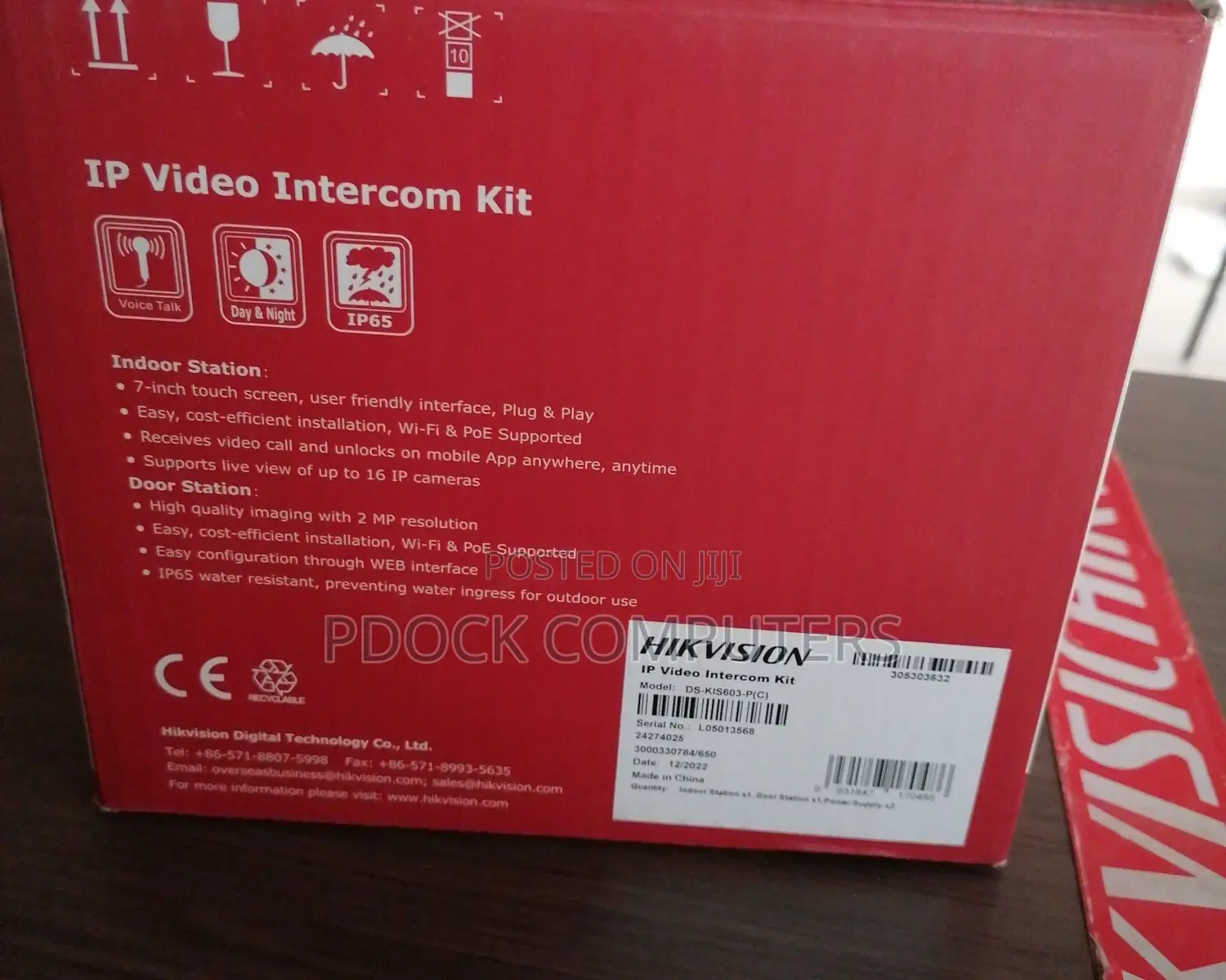 Hikvision(Ds-Kis603-P) IP Video Intercom KIT