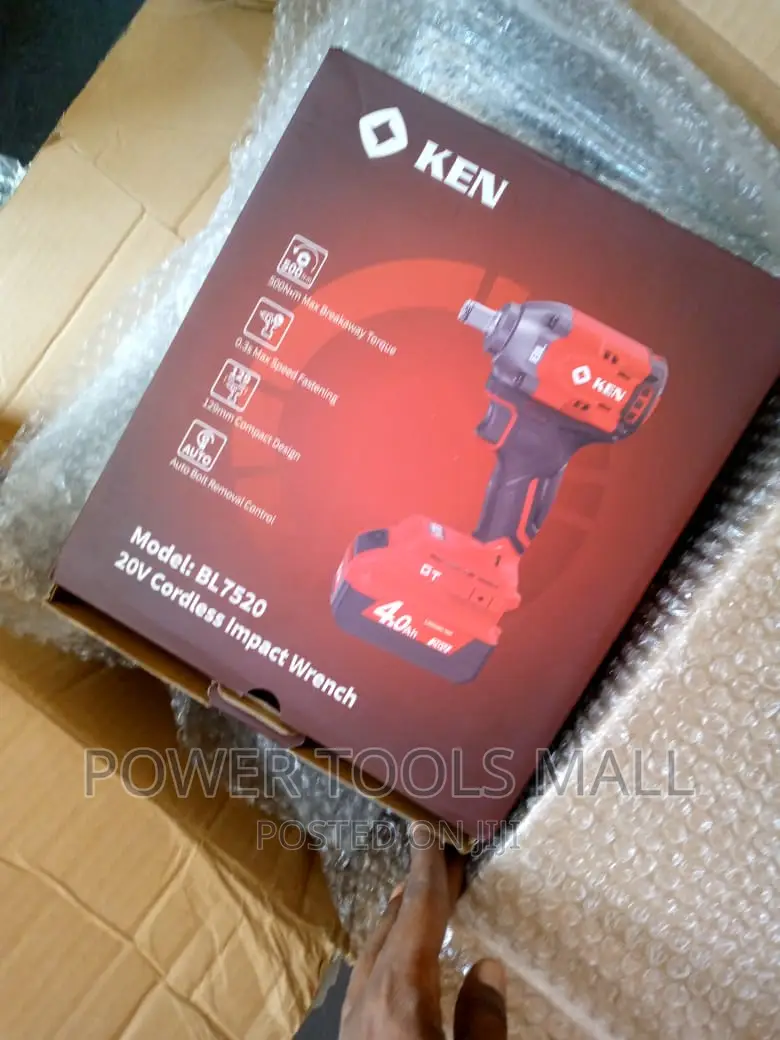 KEN Cordless Impact Wrench Brushless 20v 1/2” 500nm