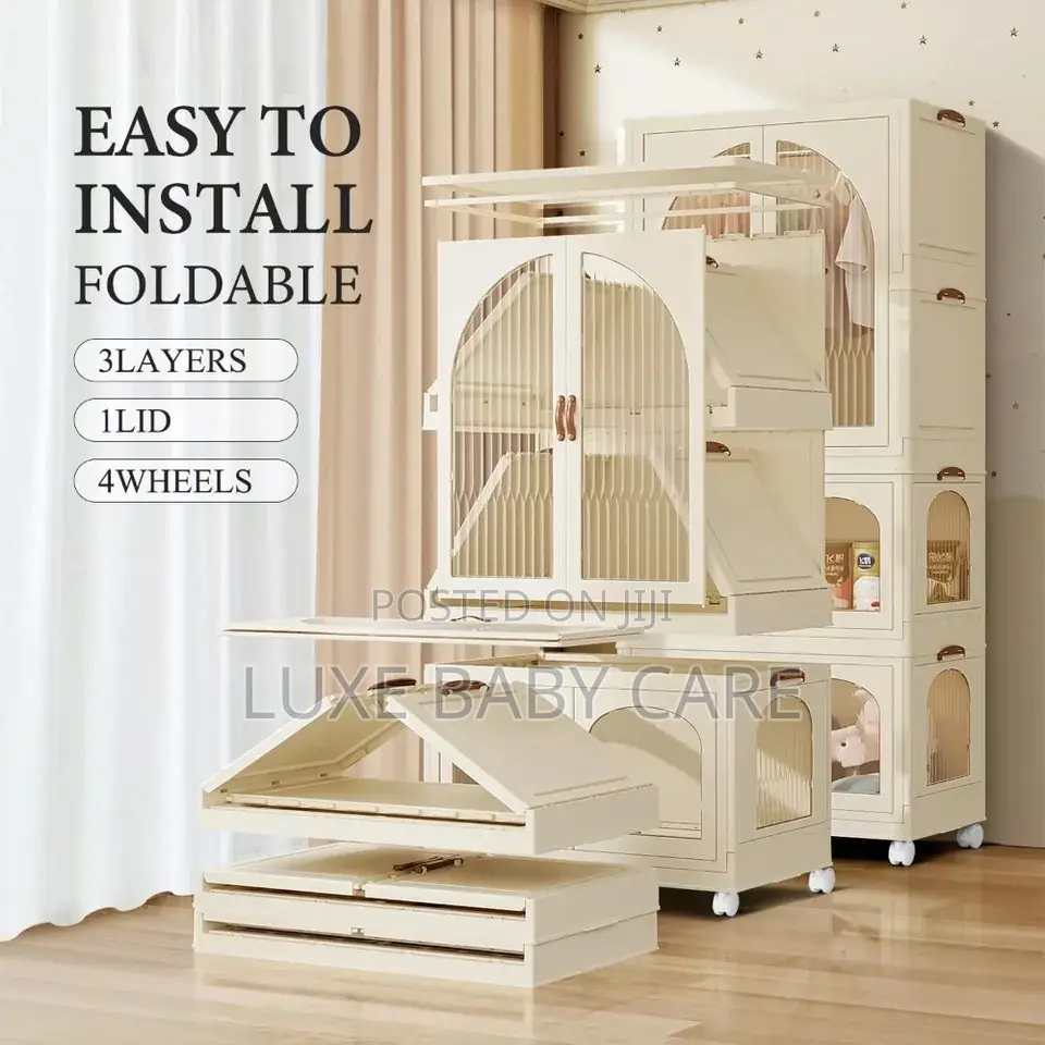 Foldable Plastic Closet, Portable Kids Closet.
