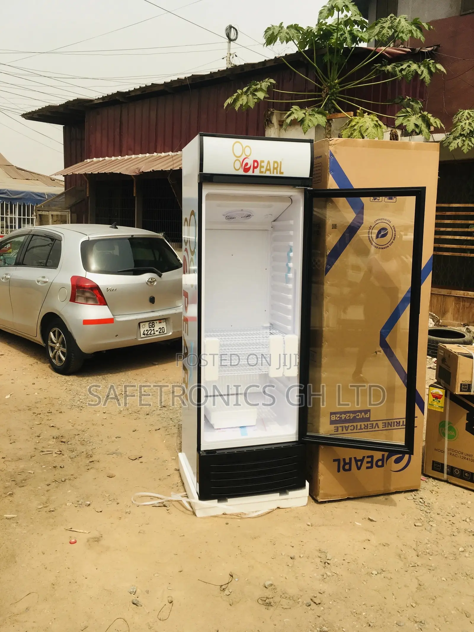 PVC-424 Electric Pearl Display Glass Singledoor Fridge