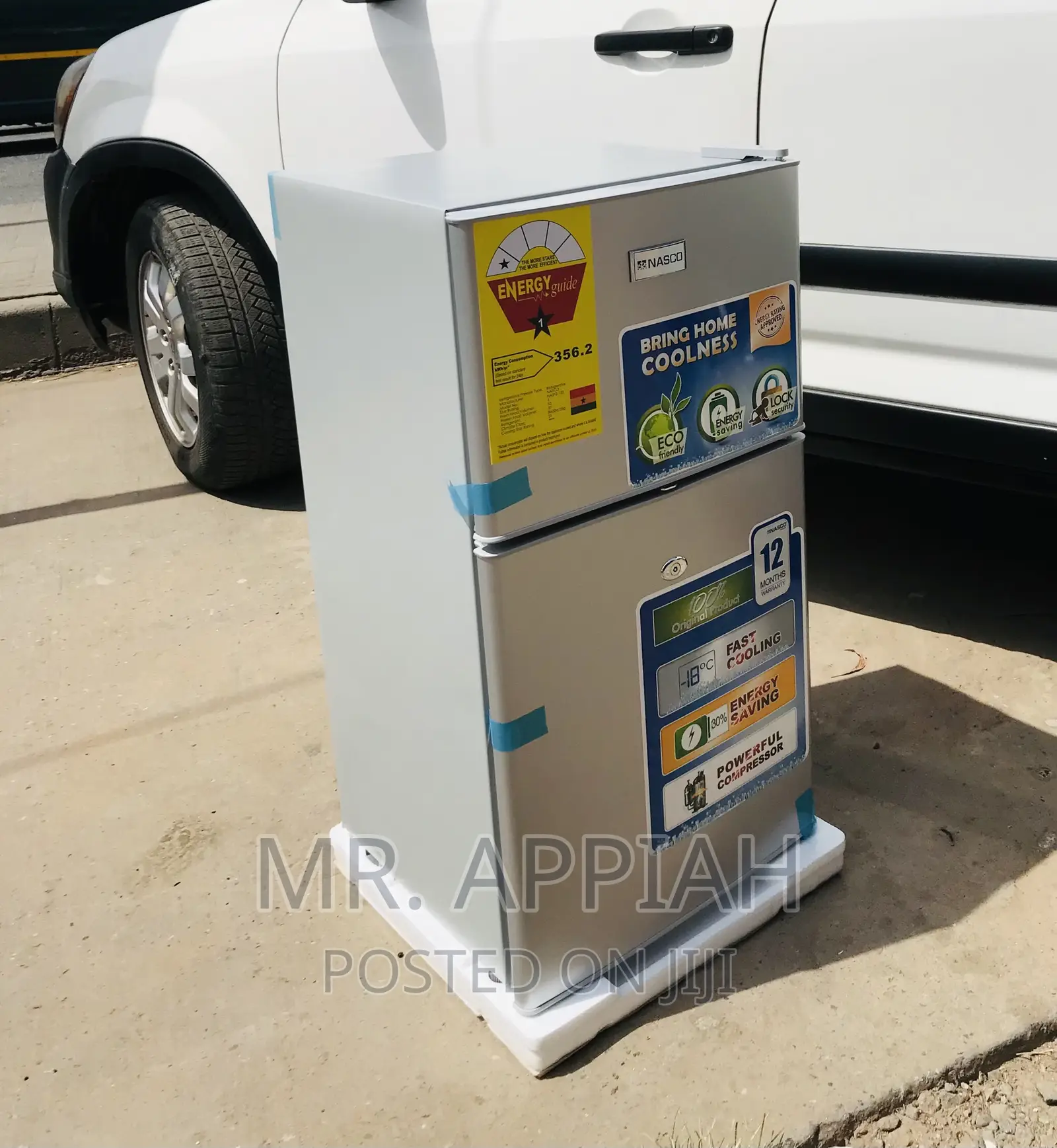 Original Nasco Nasf2-120 2 Door Electric Table Top Fridge.