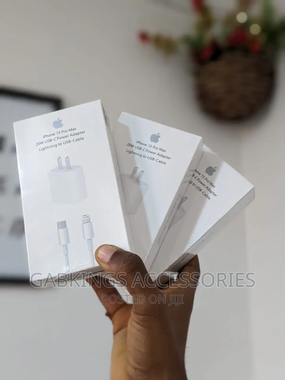 Apple 2- PIN 25 W Power Adapter +Type C Lightening Cable