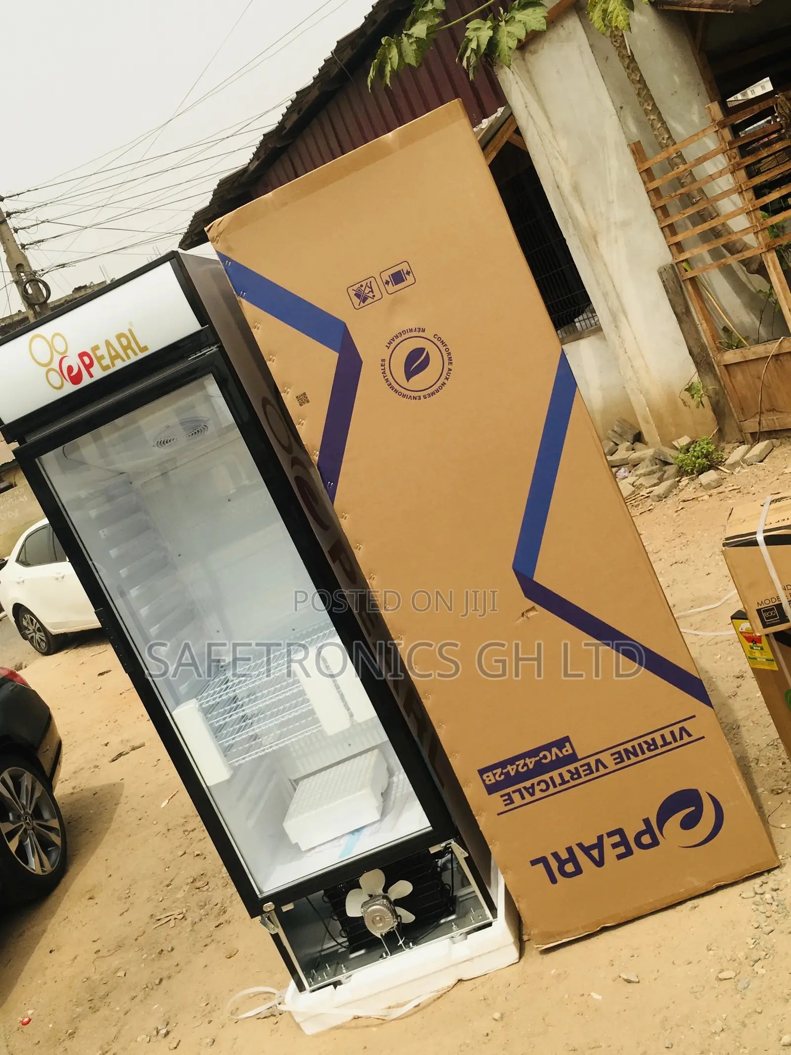 PVC-424-2b Singledoor Glass Pearl Display Electric Fridge