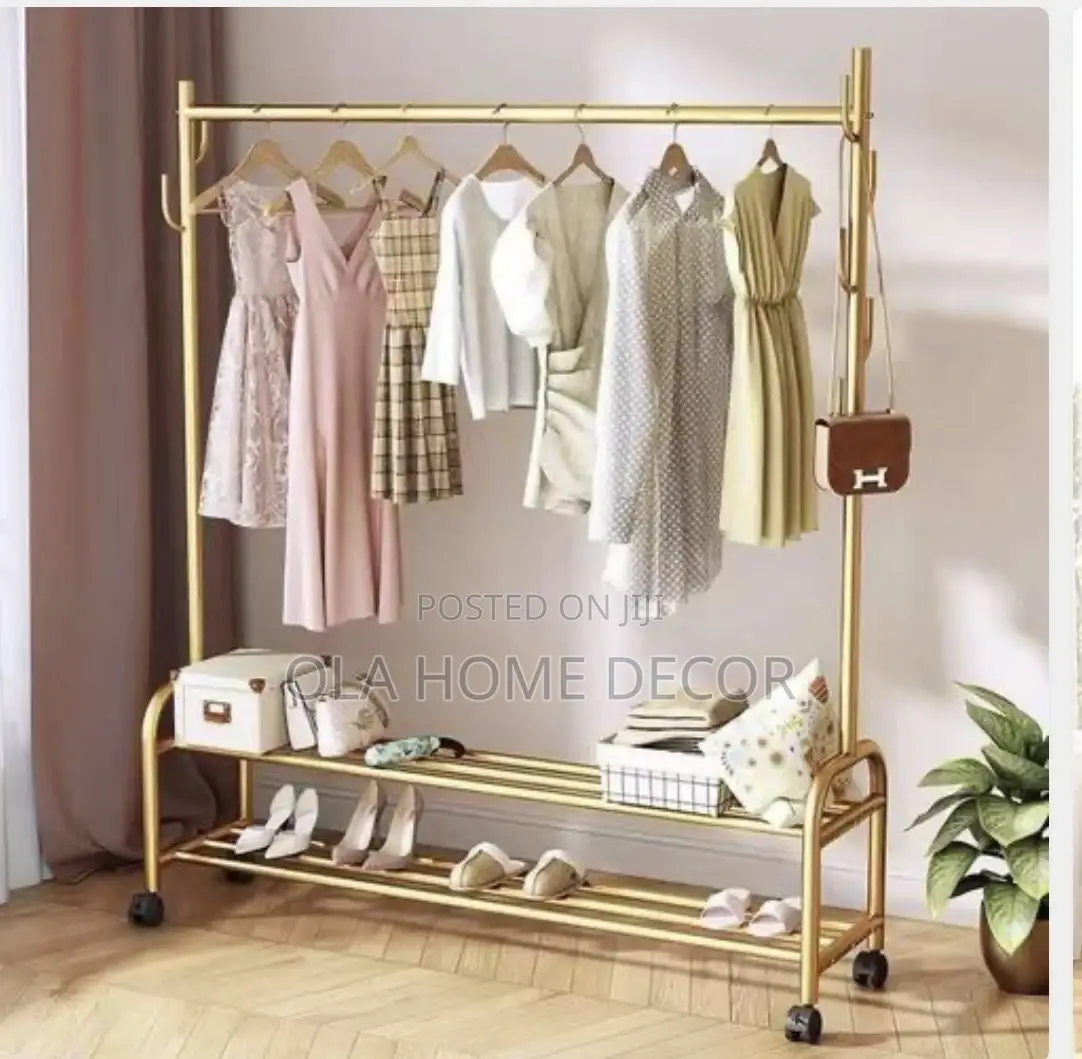 Multipurpose Cloth Hanger and Shoe Rack With Wheels