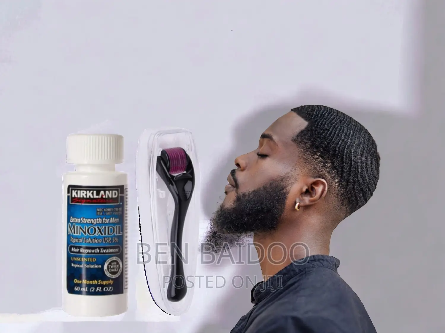 Active Derma Roller And Kirk Minox. Bottle