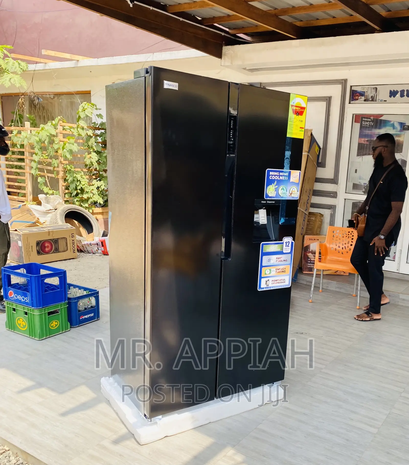 Classic Nasco Side by Side Electric Fridge(Nassb2-64s)Black