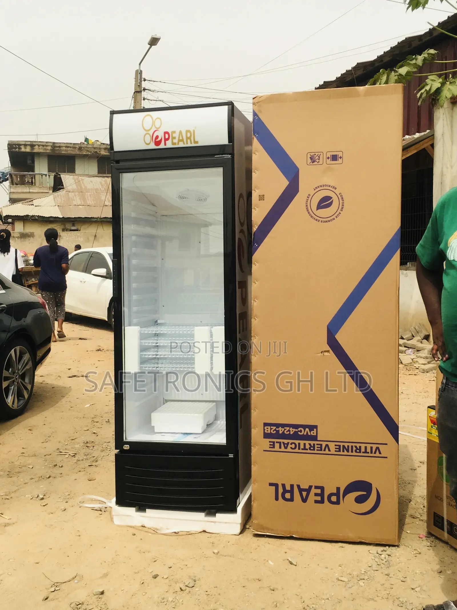 Pearl Electric Glass PVC-424-2B Display Singledoor Fridge