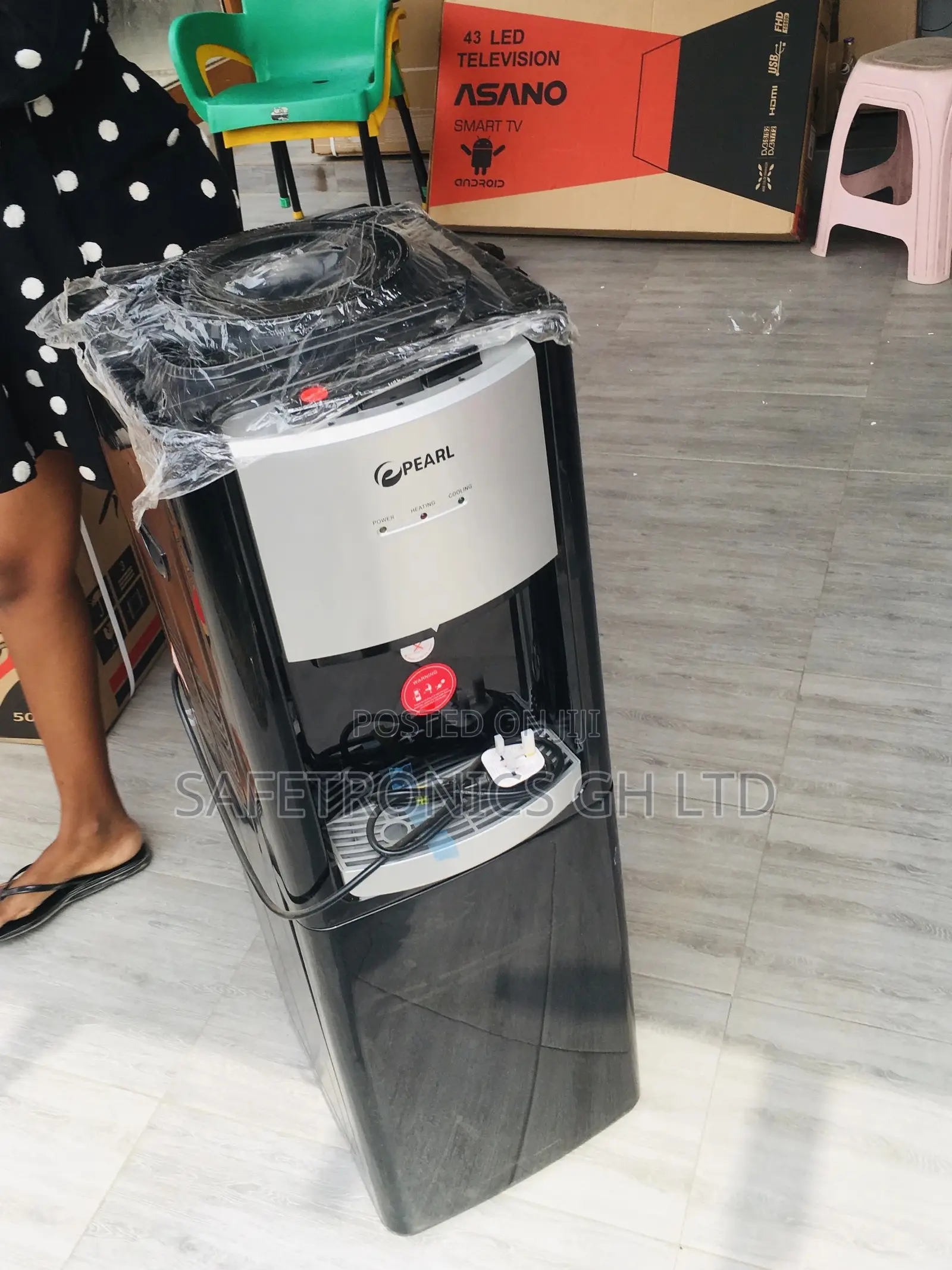 Adjustable Black PWD-2008 Hot/Cold Water Dispenser Pearl