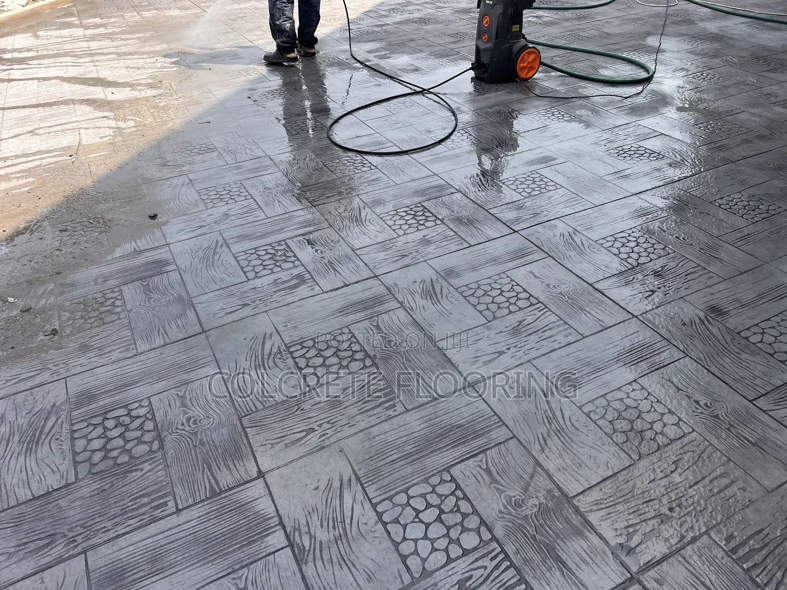 Outdoor Stamped Concrete Floor
