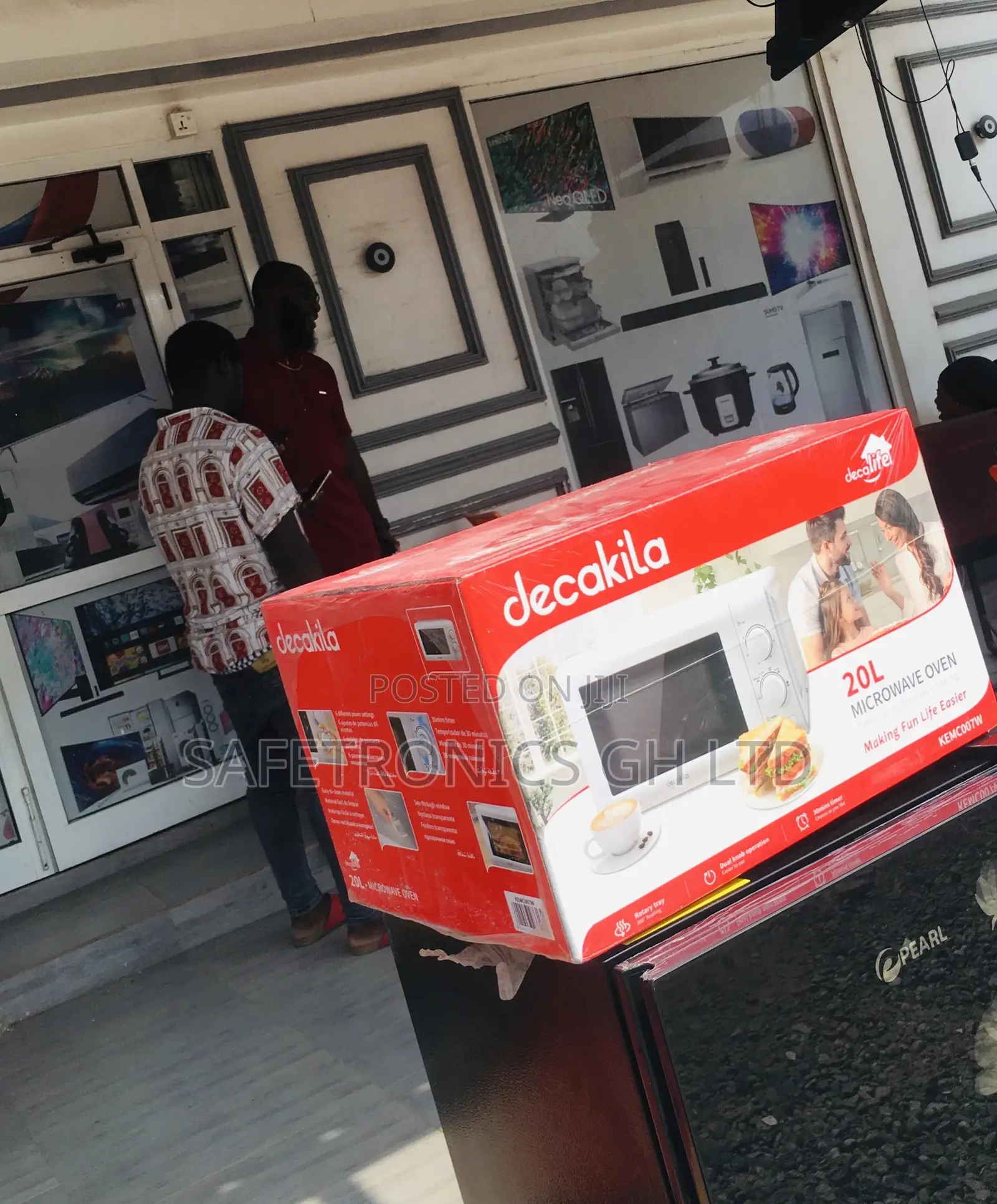 Lasting White 20 Liters Decakila Countertop Microwave