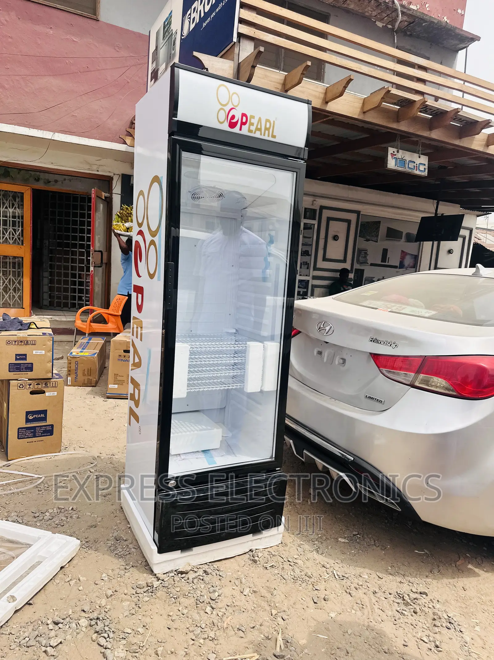 PVC-424 Single Door Dual Fridge Pearl White