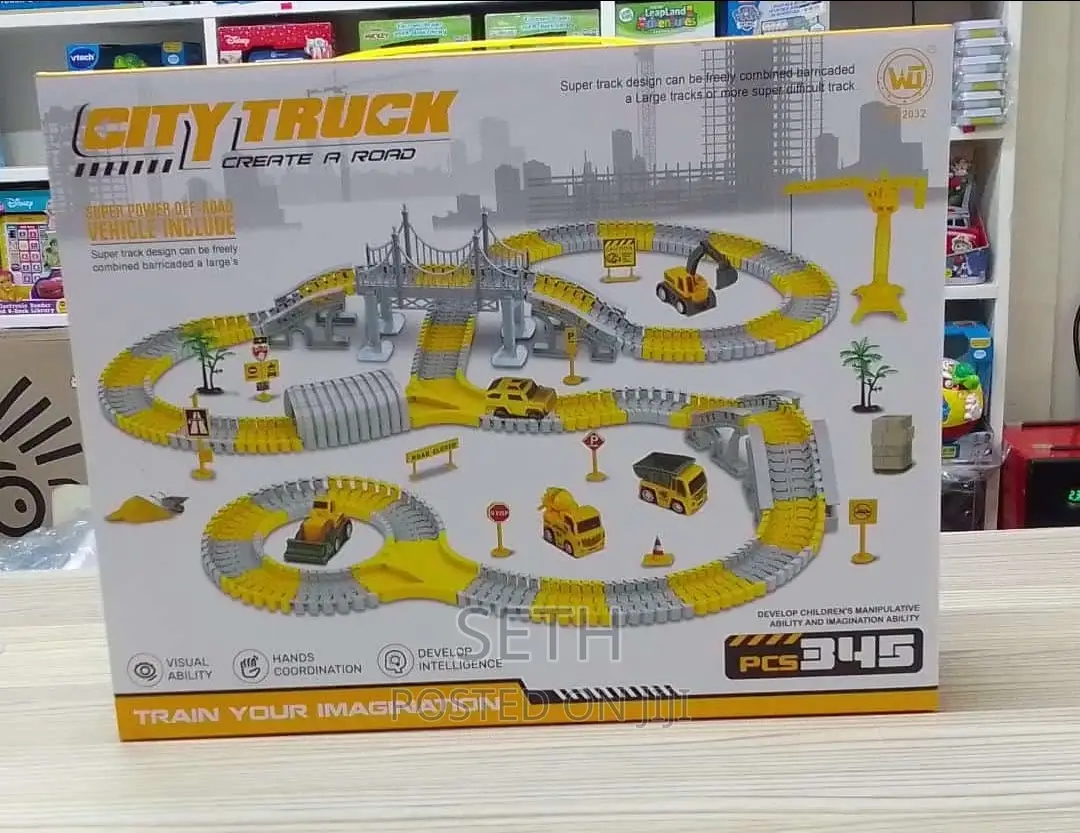 Kids Children 345 PCS Construction Race Tracks Playset