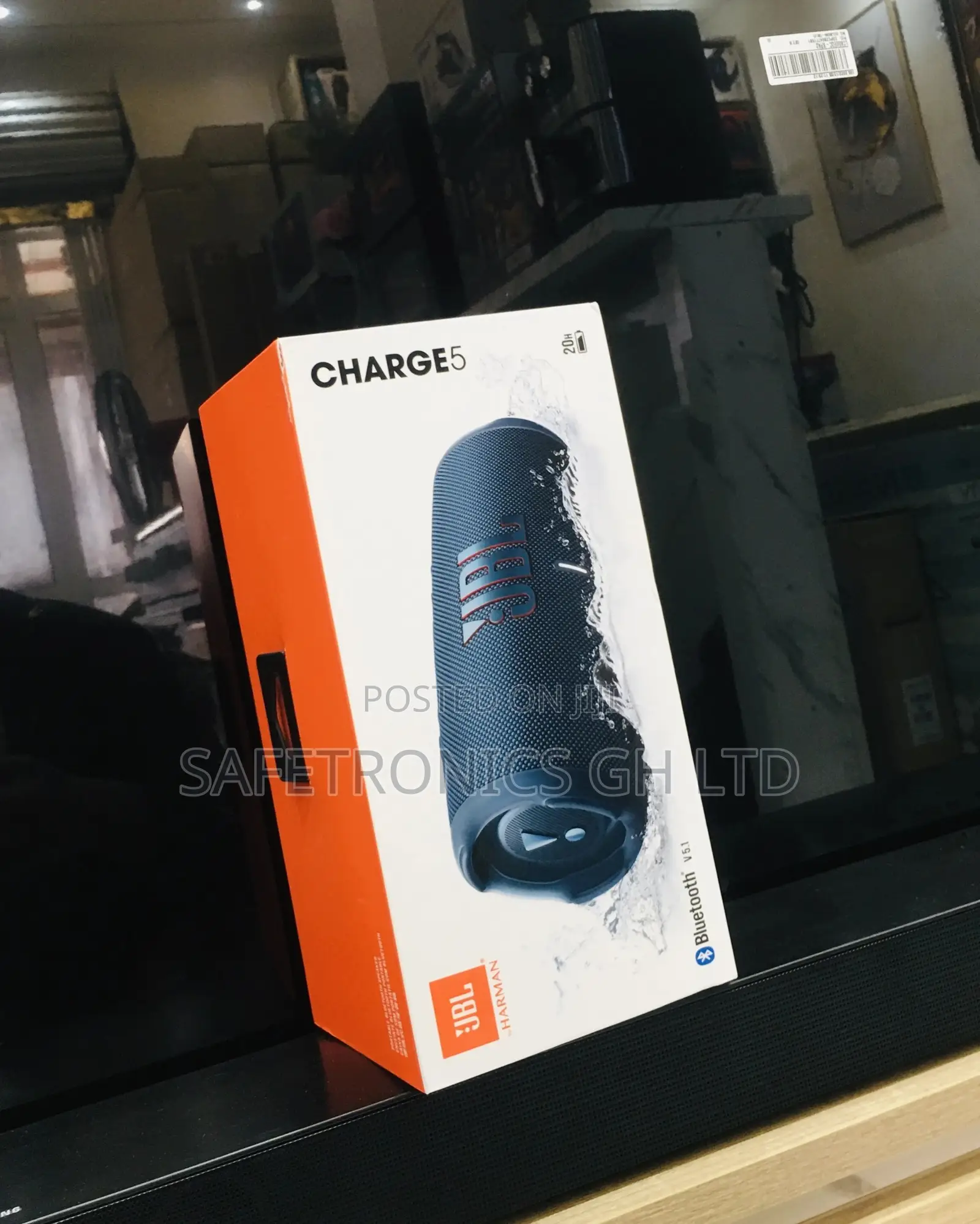 Charge 5 Black Electric Bluetooth Wireless JBL Speaker