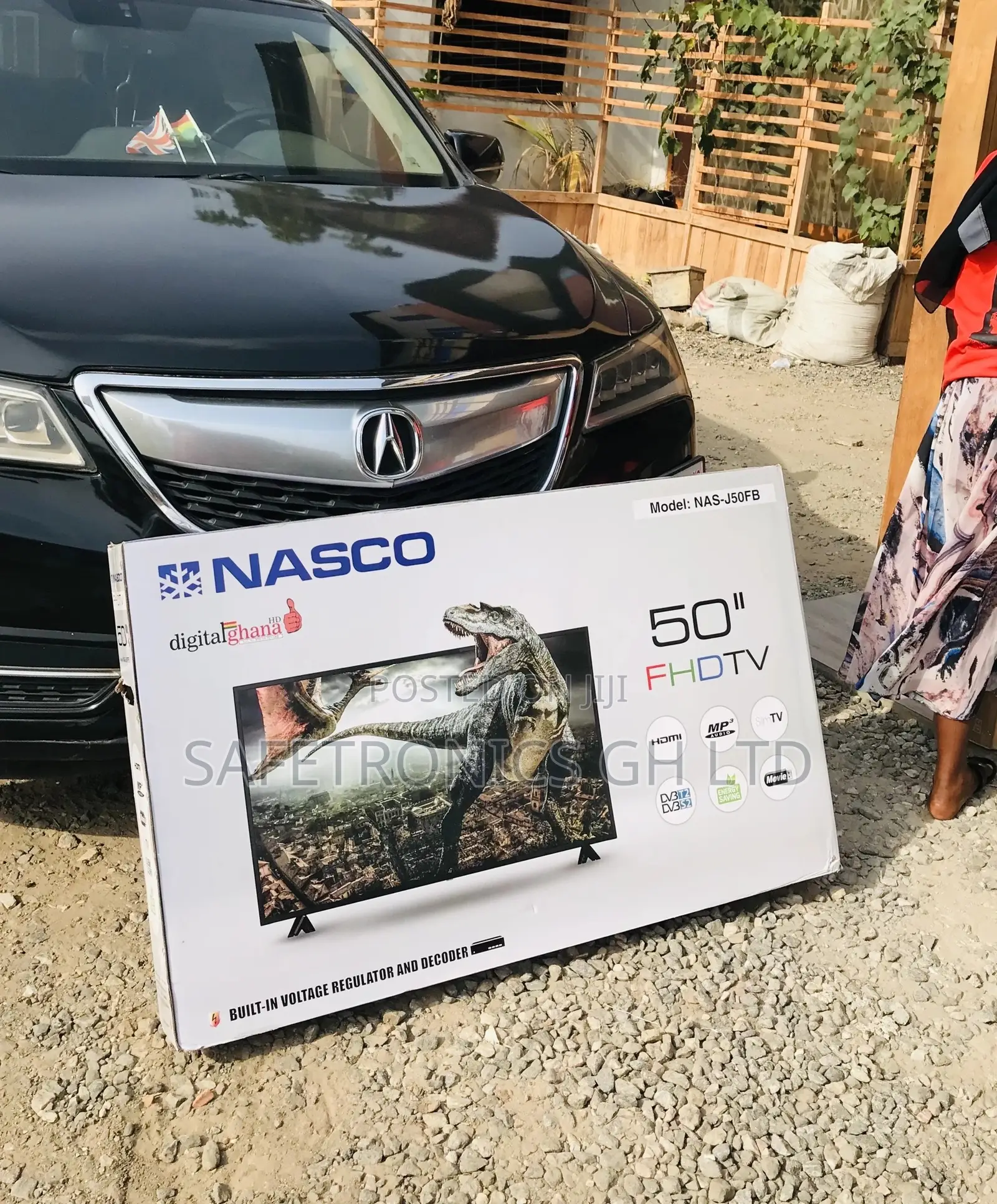 Black Nasco Electric 50 Inches Glossy Full HD Digital LED Tv