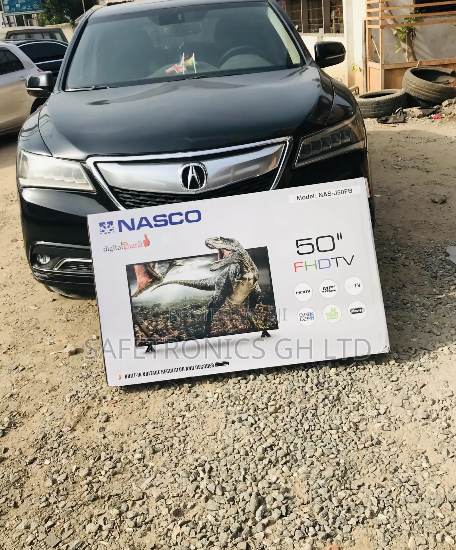 Full HD Electric Nasco 50 Inches LED Glossy Black Digital Tv