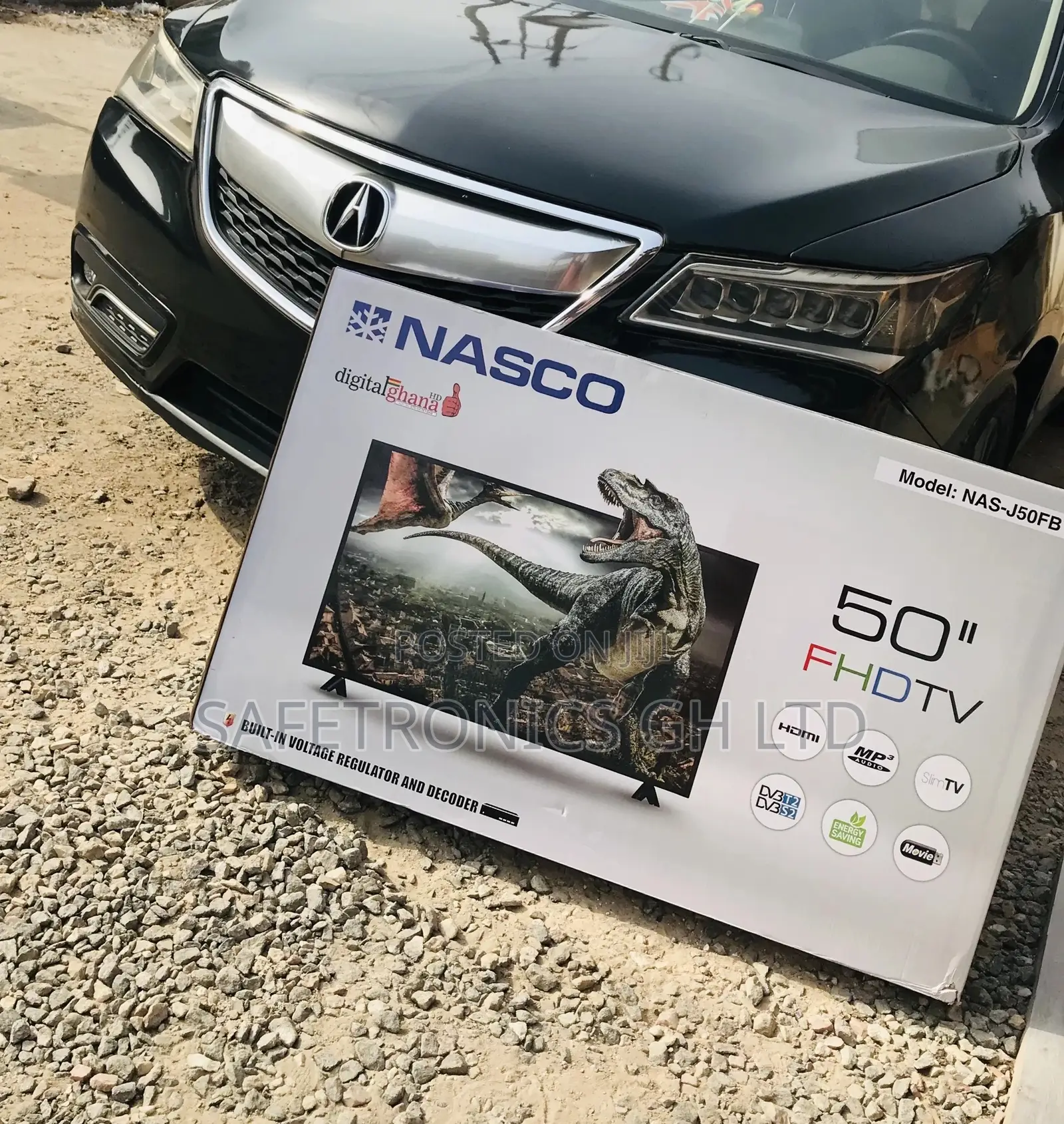 Black 50 Inches Glossy LED Digital Nasco Full HD Nasco Tv