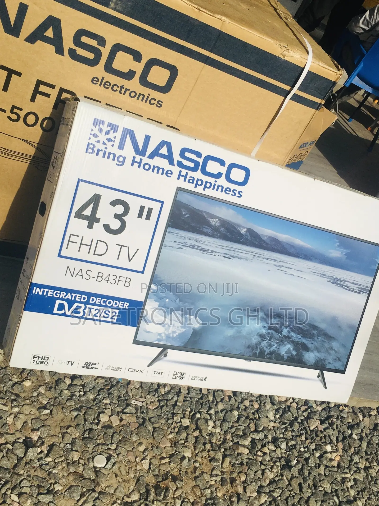 43 Inches Glossy LED Black Electric Digital Full HD Nasco Tv