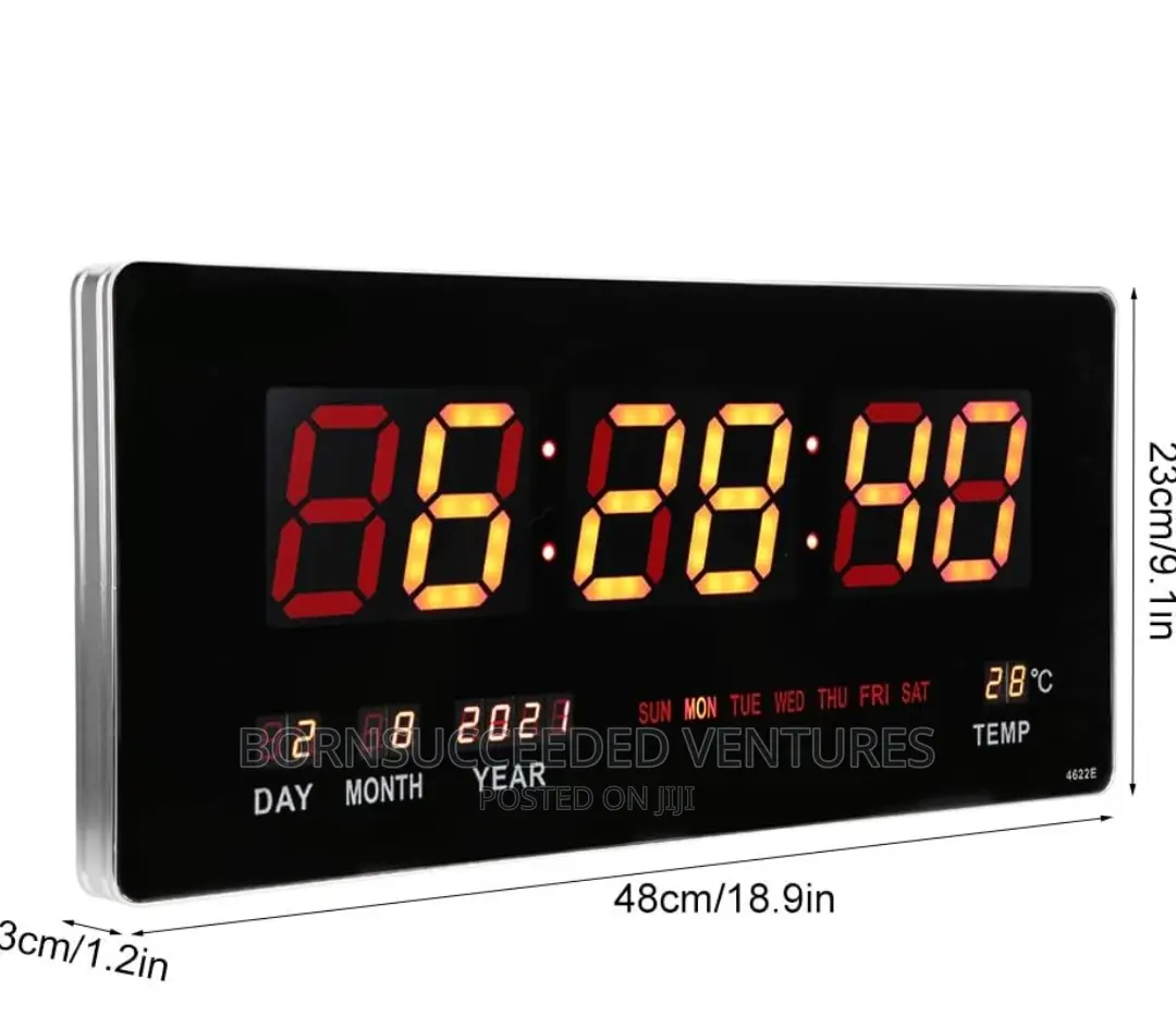 Digital LED Number Wall Clock, Electronic LED