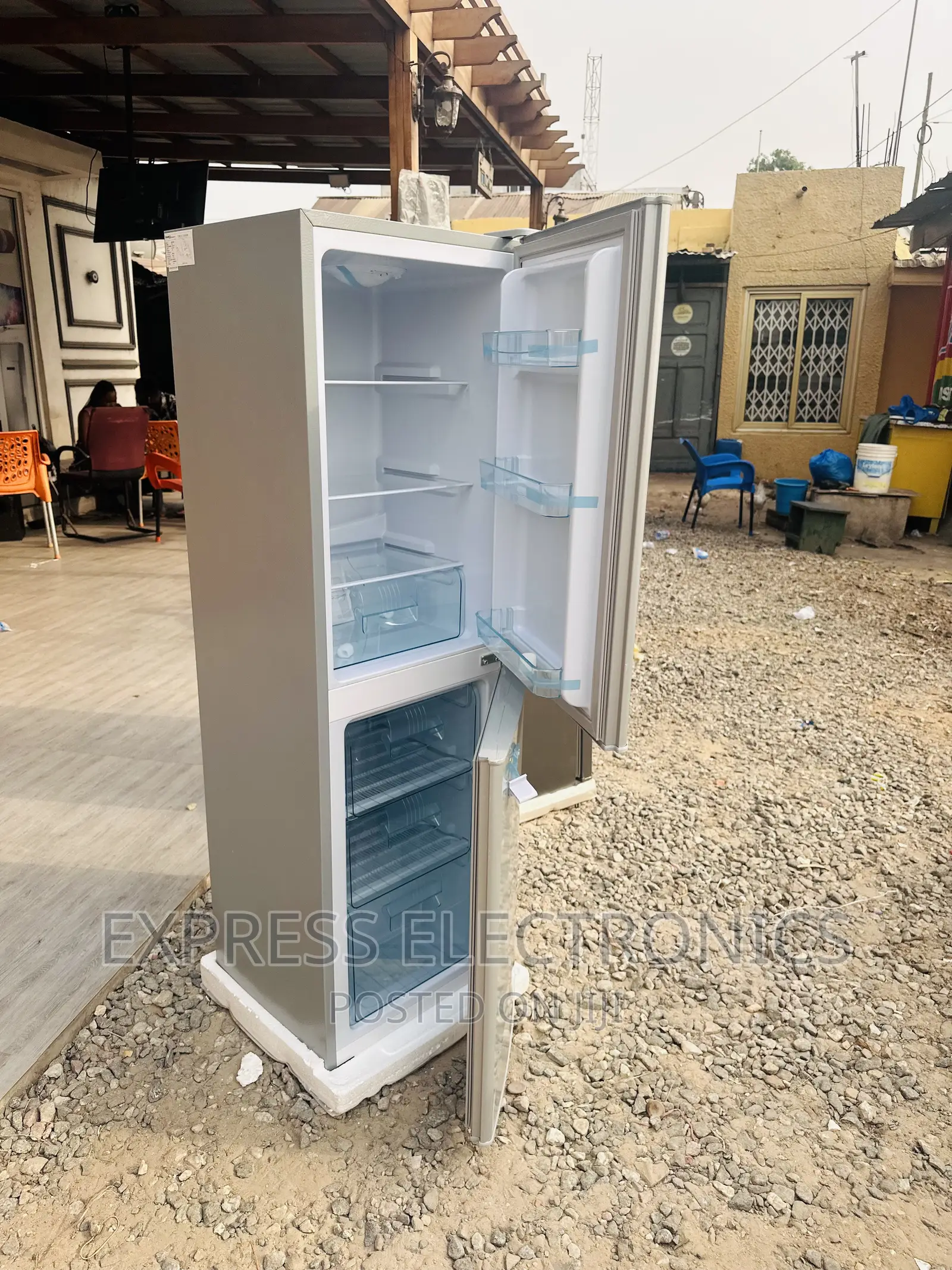Get a New Nasco Bottom Freezer Fridge Grey Double Door