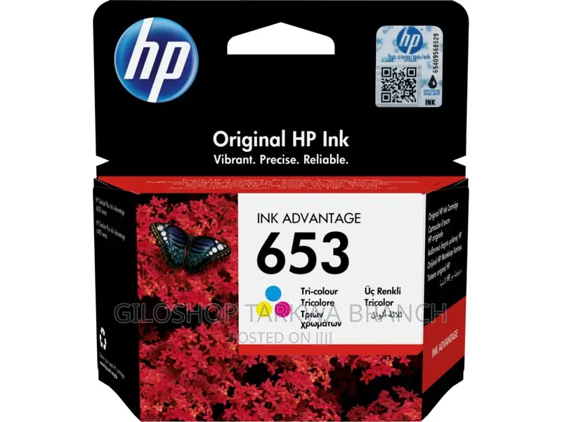 Hp 653 Tri-Color Original Ink Advantage Cartridge 3ym74ae