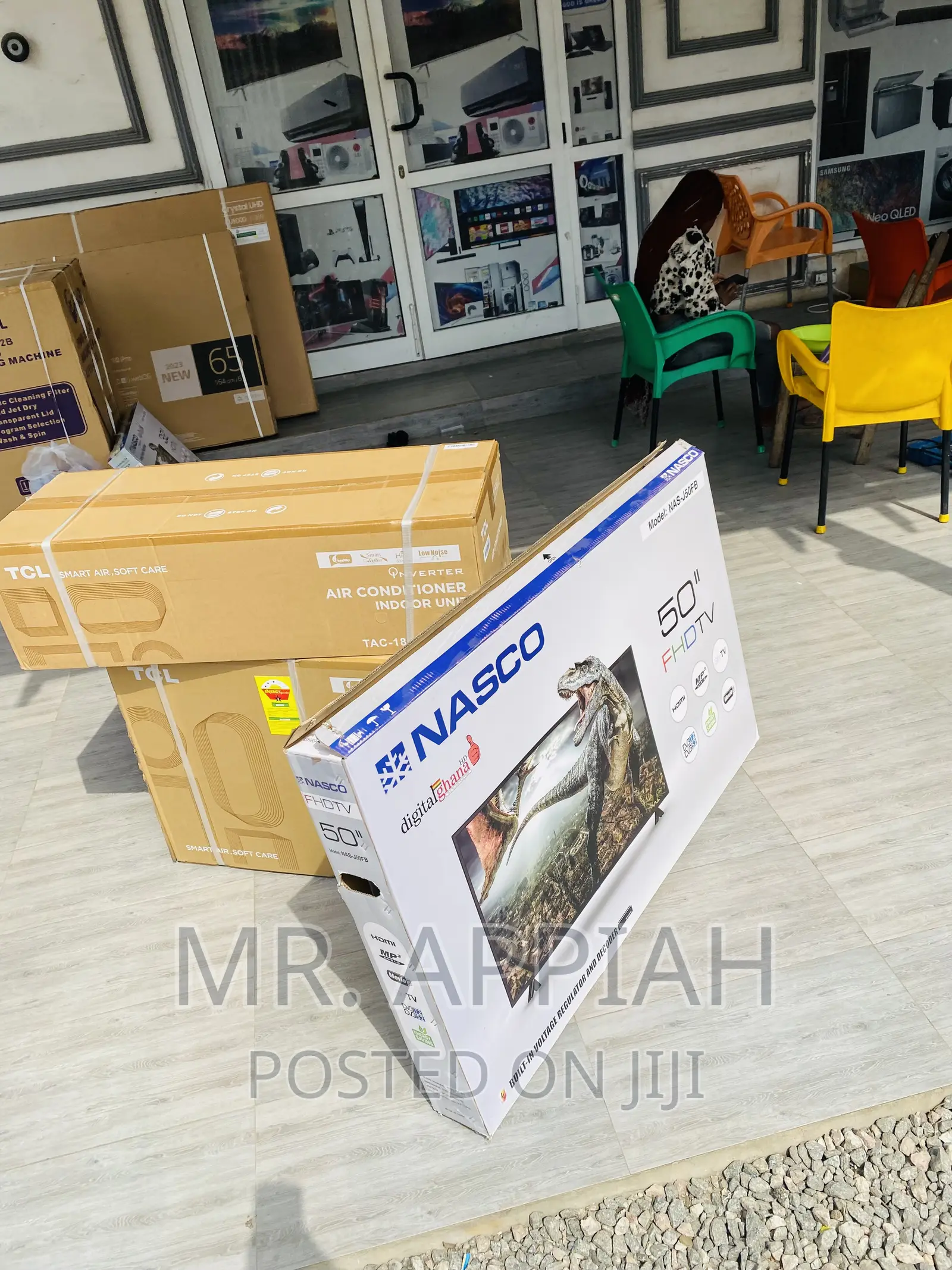Newly in Stock Nasco50” Digital Satellite Electric Tv,Black