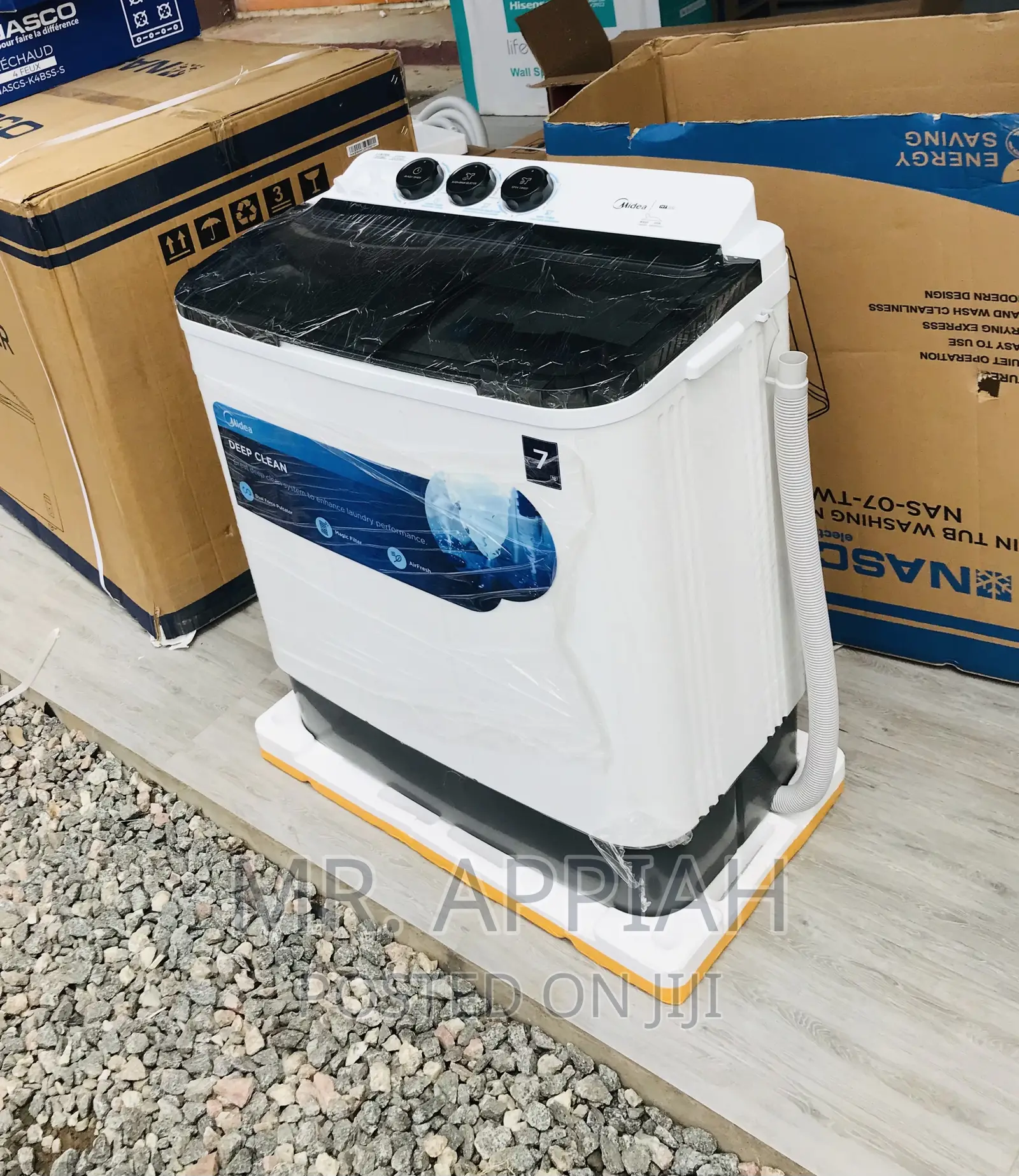 Affordable Midea 7kg Twin Tap Electric Washing Machine.