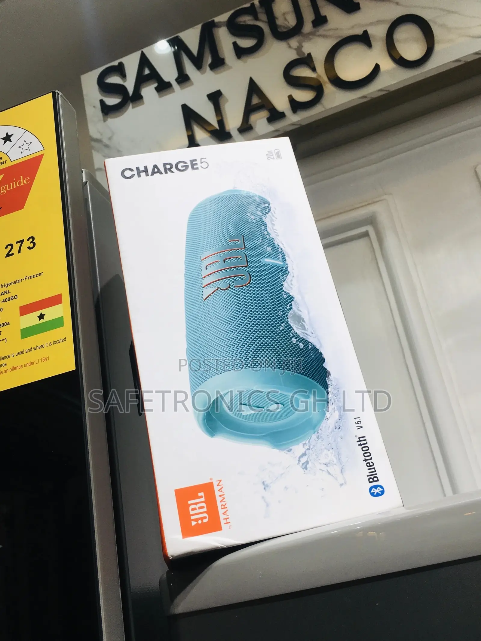Bluetooth JBL Wireless Electric Green Charge 5 Speaker