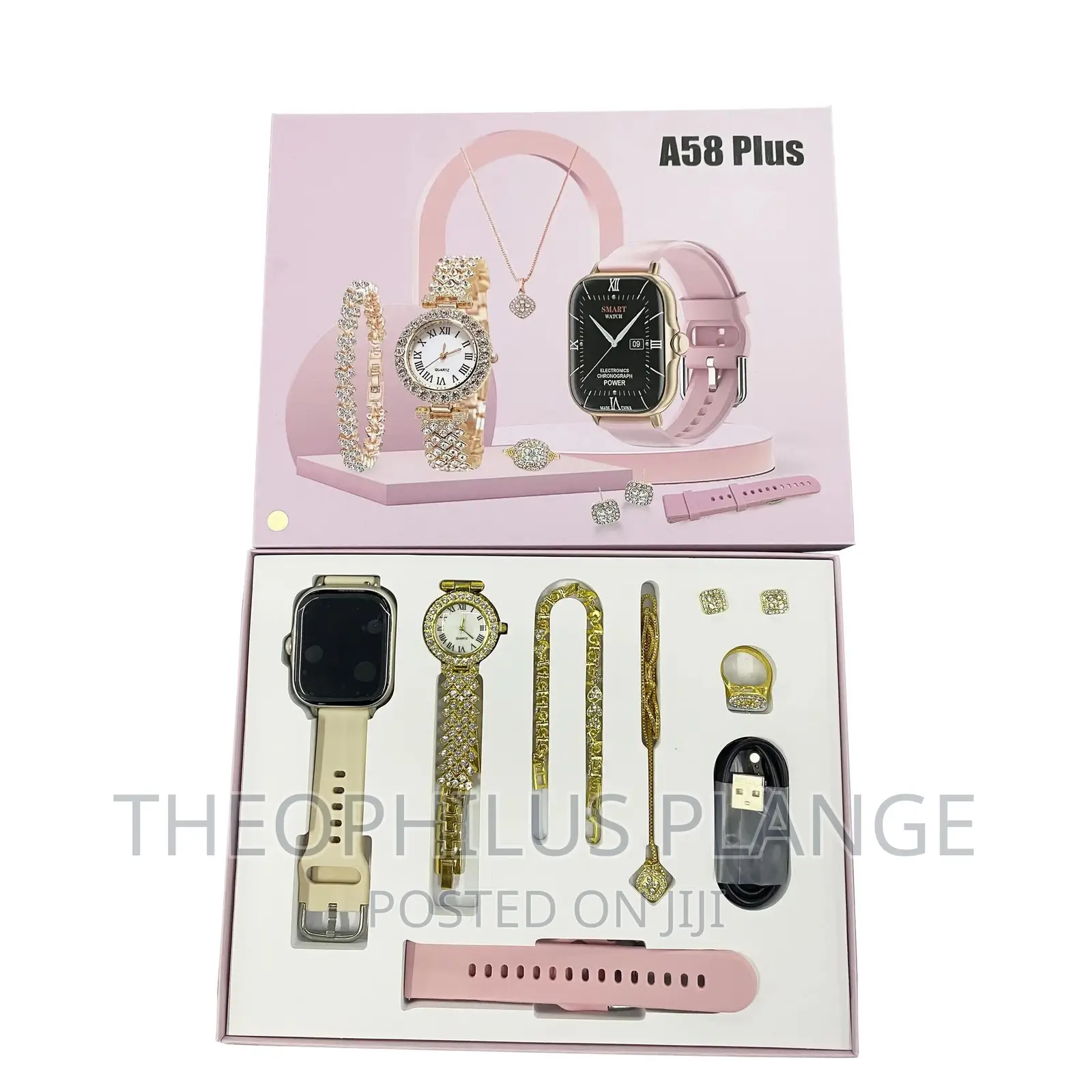 A58 Ladies Smart Watch With Bracelets Set