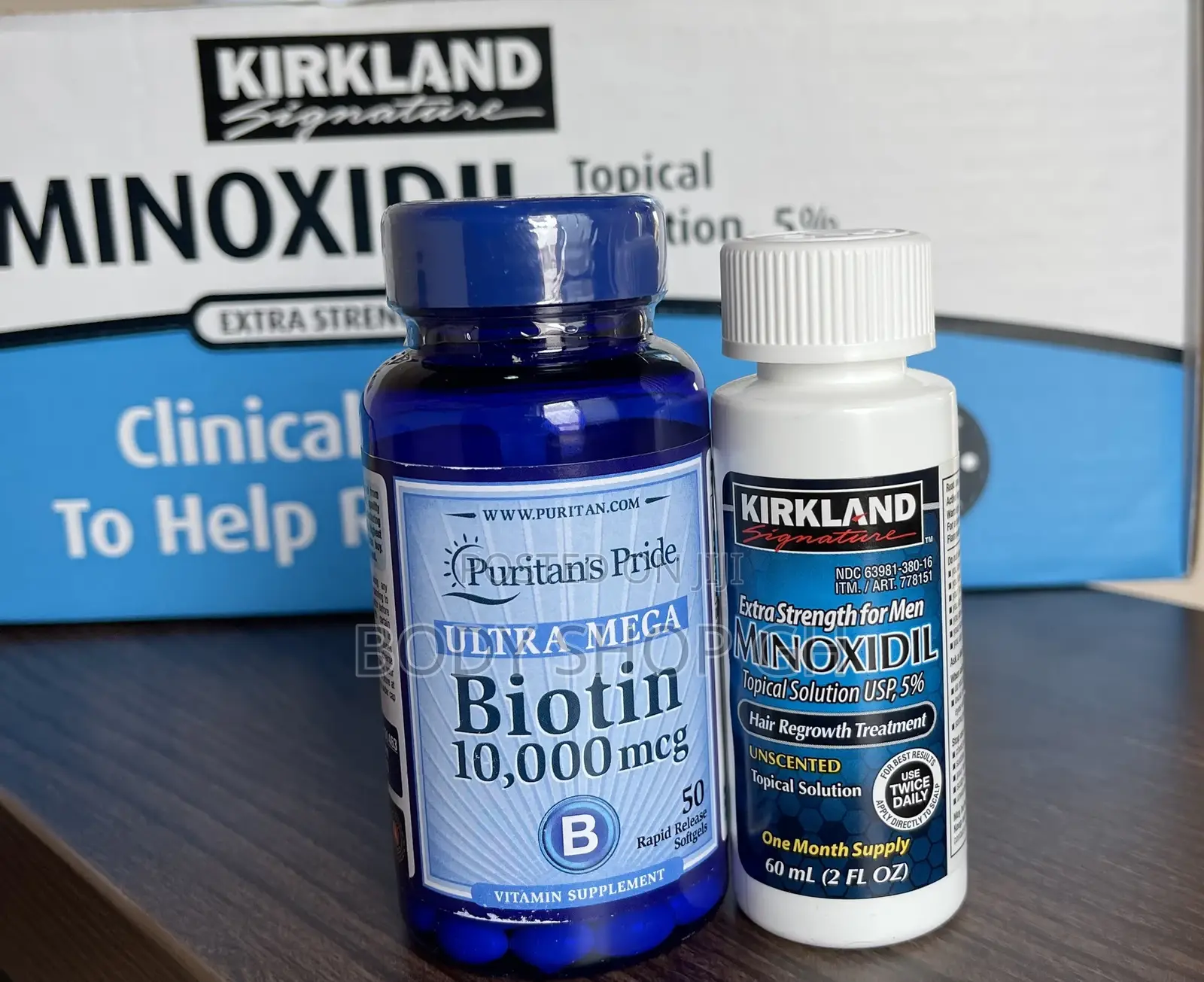Hairline Regrowth KIT -Undiluted Kirkland Minoxidil + Biotin