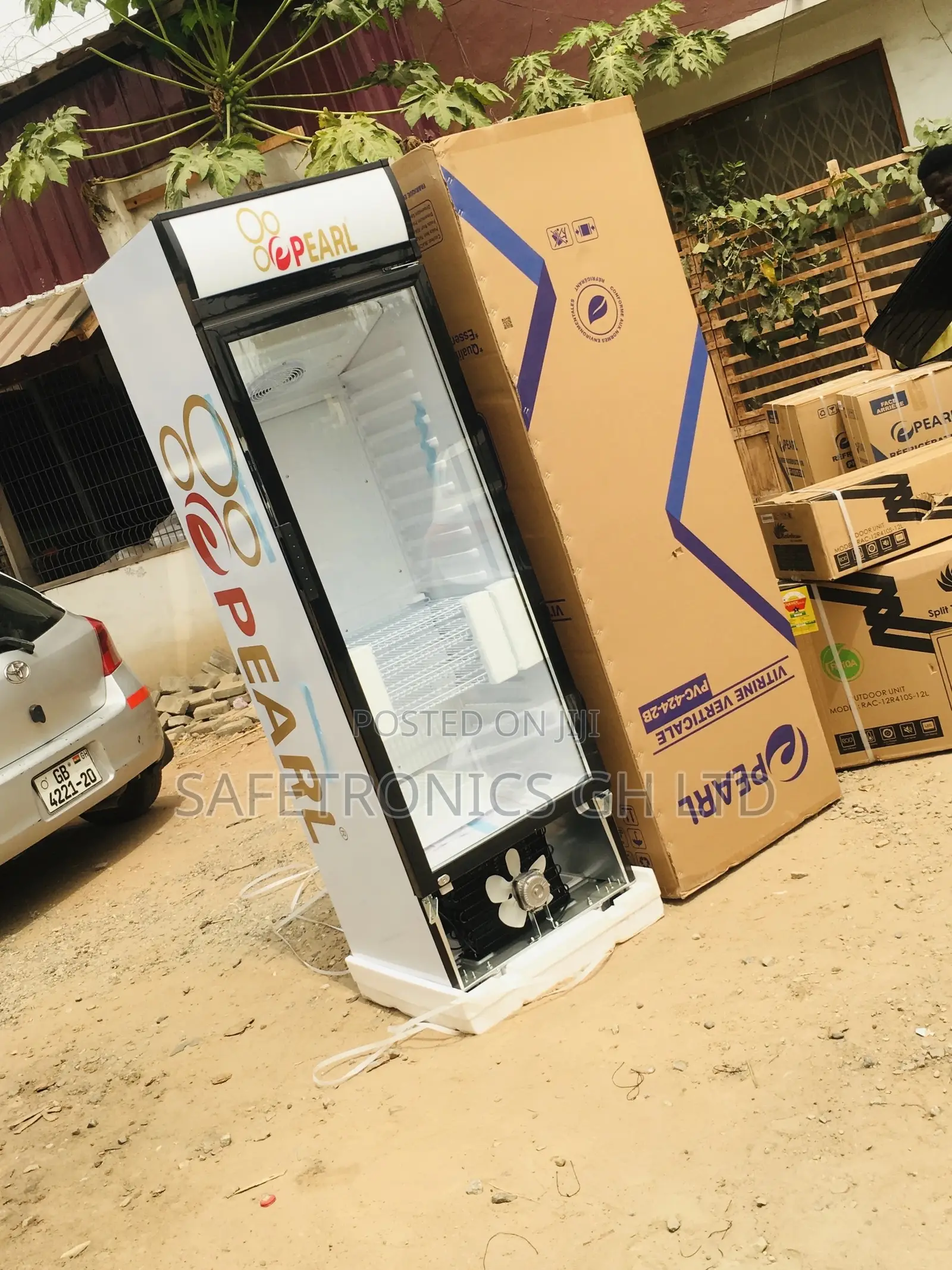 Available Pearl Glass Display PVC-424-2b Singledoor Fridge